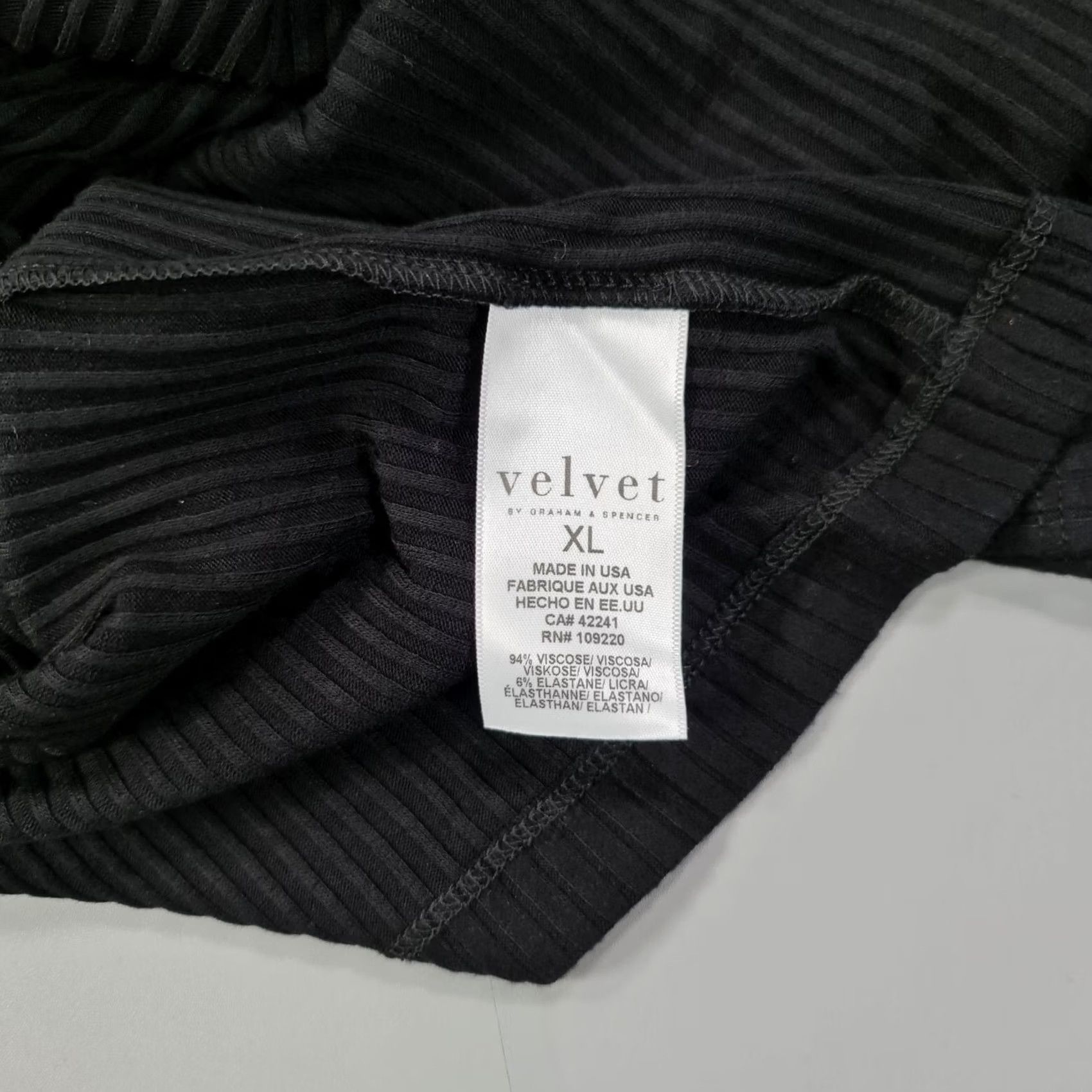 Velvet Velvet by Graham & Spencer Womens Dress Black XL Maxi Knit Stretch Rib Long Sleeve Round Neck Pullover Everyday/Holiday Size XL / US 12-14 / IT 48-50 - 7 Thumbnail