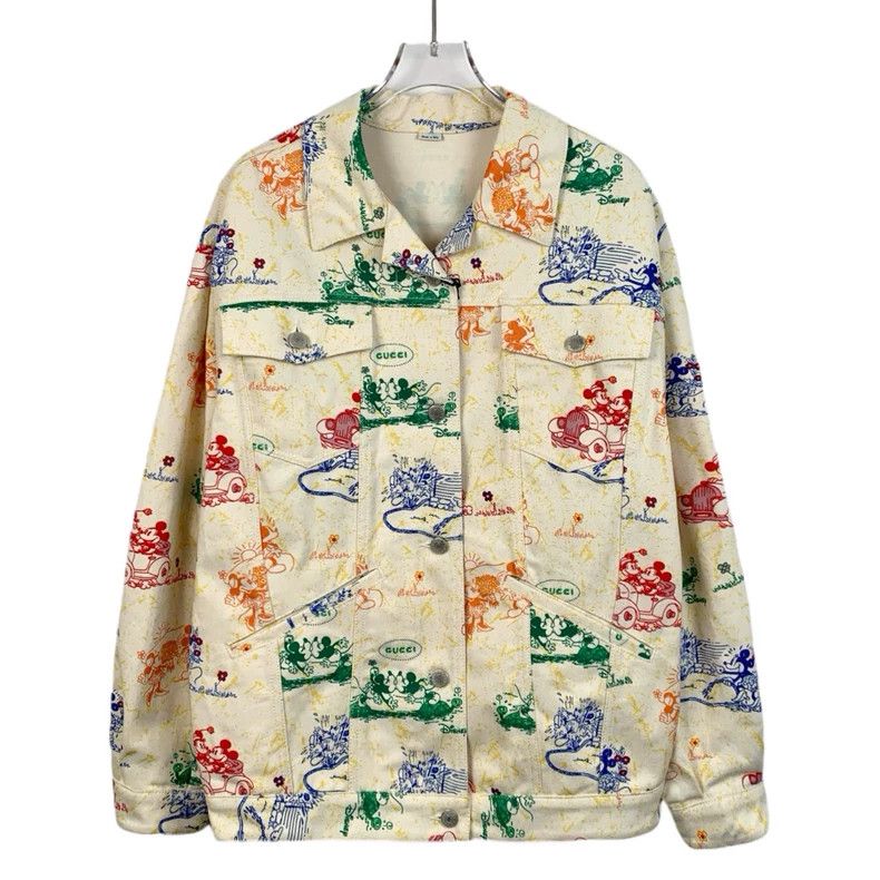 Gucci Gucci Suze 38 Disney co-branded beige pattern printed lape Size US XXS / EU 40 - 1 Thumbnail