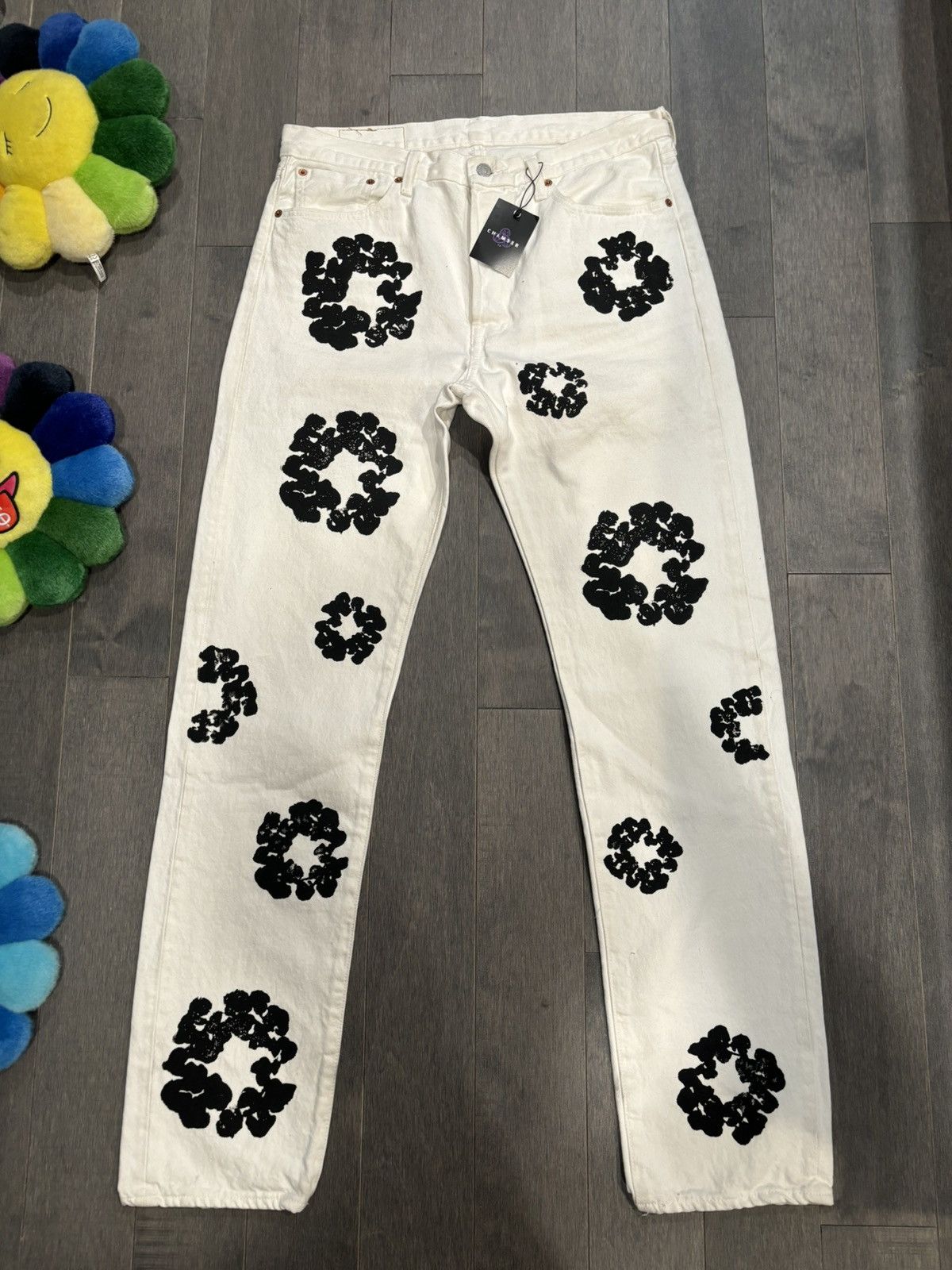 DENIM TEARS Denim Teras Jeans white 34 Size US 34 / EU 50 - 1 Thumbnail