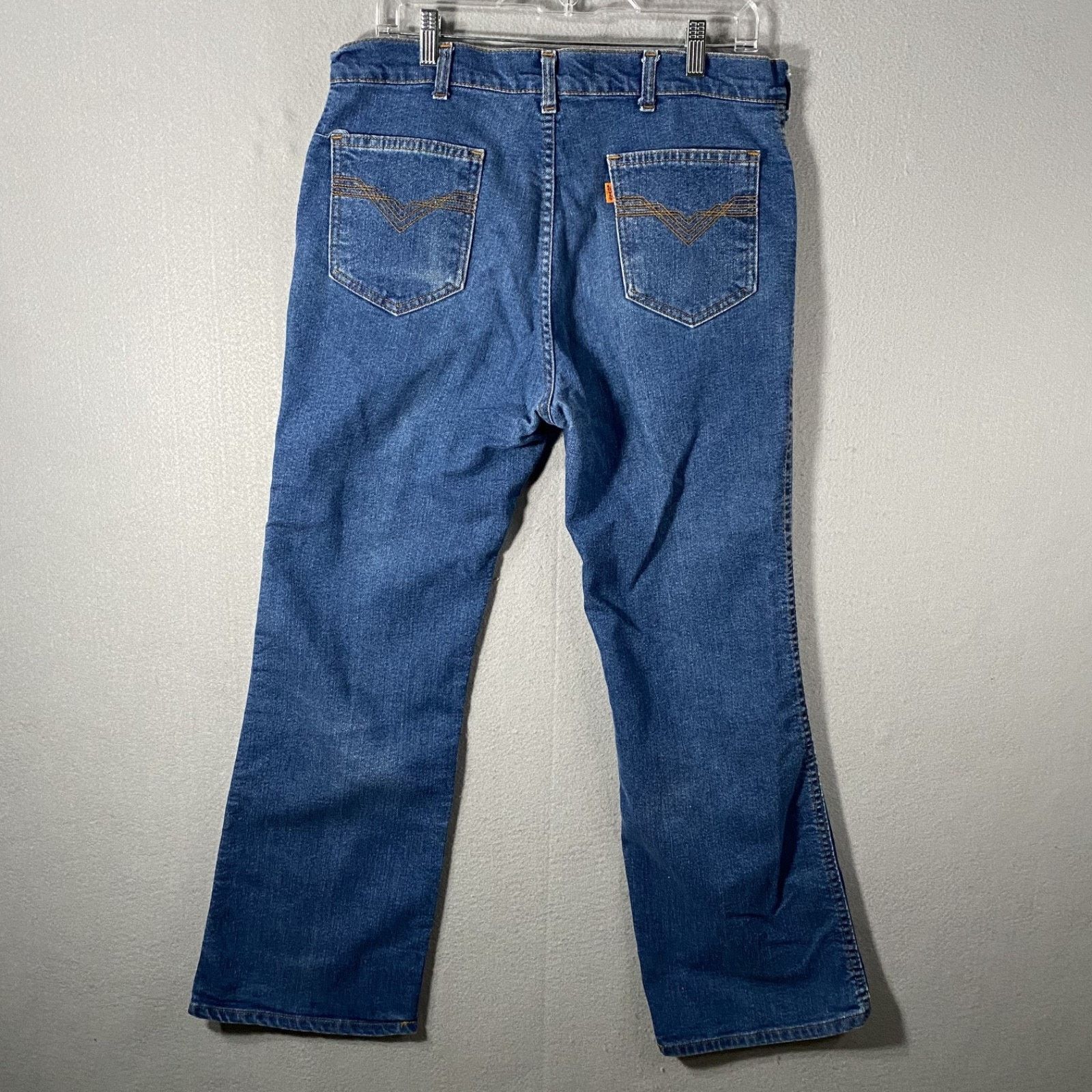 Levi's Vtg Levis Men Orange Tab Denim Blue Jean Pants Size 34 x 28 Size US 34 / EU 50 - 4 Thumbnail