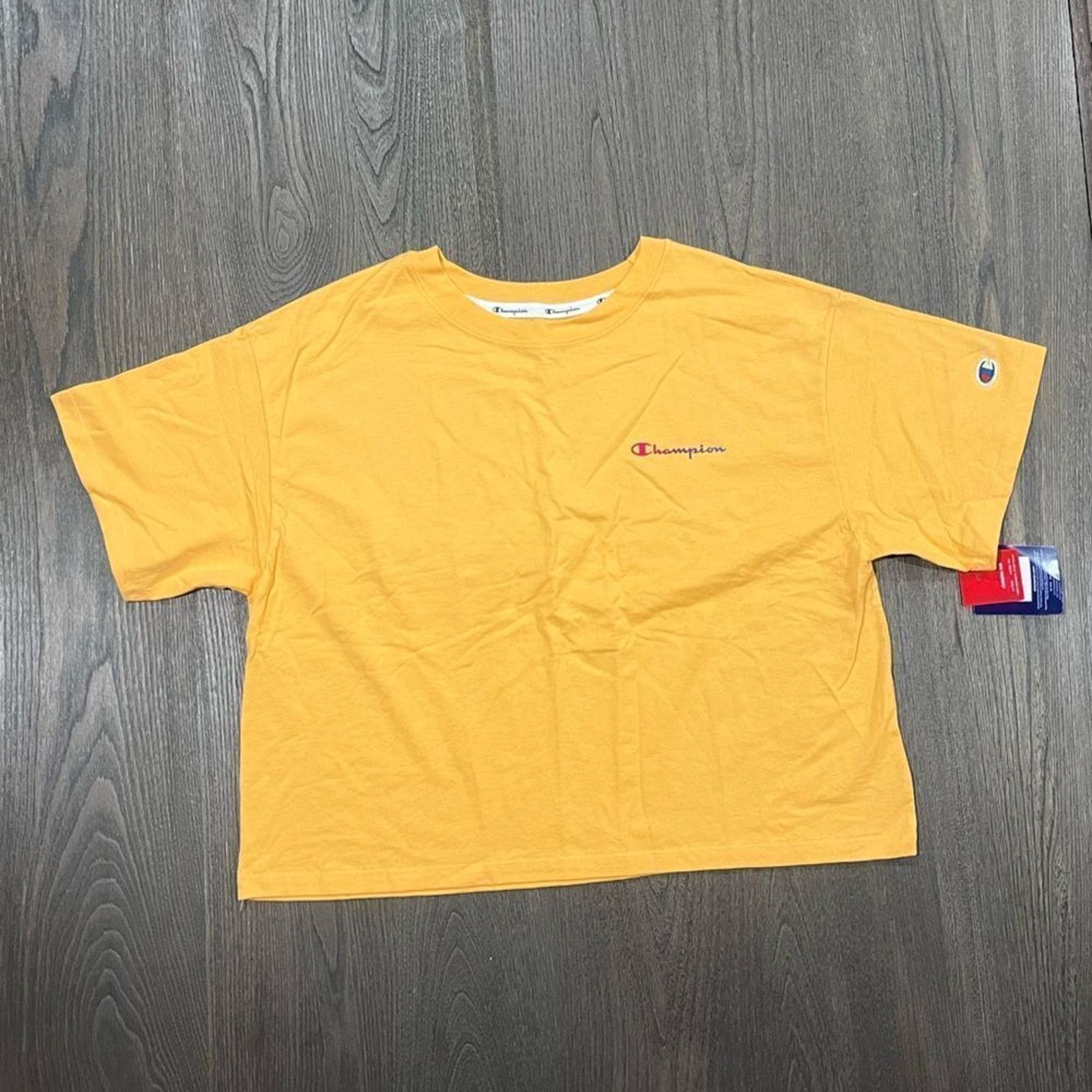 Champion NWT Champion Dandelion Yellow Graphic Crop Top - Size L Size L / US 10 / IT 46 - 1 Thumbnail