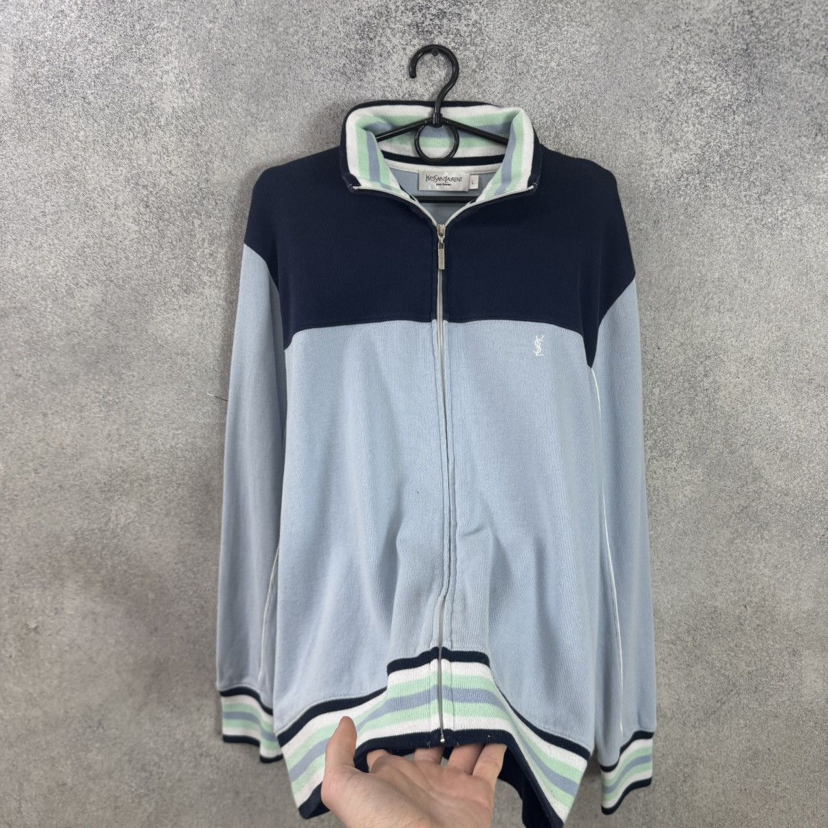 Yves Saint Laurent Vintage Yves Saint Lauren Zip Up Hoodie YSL Size US L / EU 52-54 / 3 - 3 Thumbnail