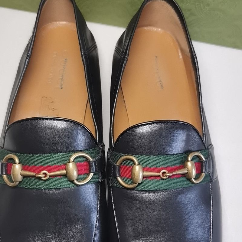 Gucci Gucci Black Leather Horsebit Loafers for Men - Size US 9.5 / EU 42-43 - 7 Thumbnail