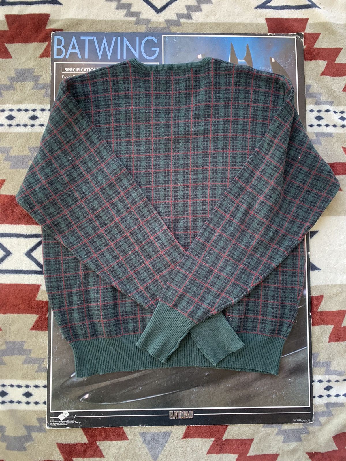 Polo Ralph Lauren × Vintage Vintage plaid polo Ralph Lauren v neck Size US XL / EU 56 / 4 - 3 Thumbnail