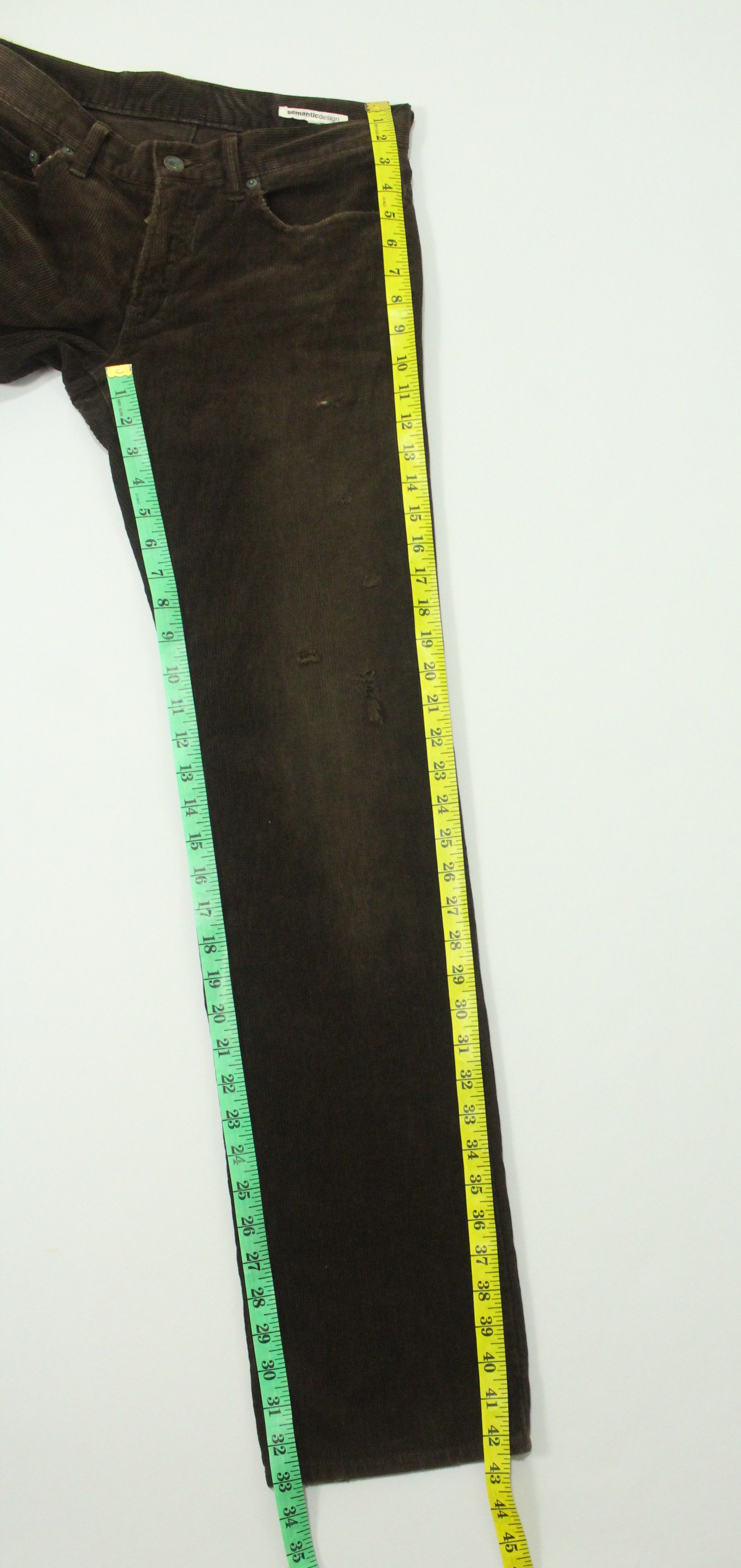semanticdesign Ripped Distressed Style Grunge SEMANTIC DESIGN Corduroy Size US 29 - 20 Thumbnail