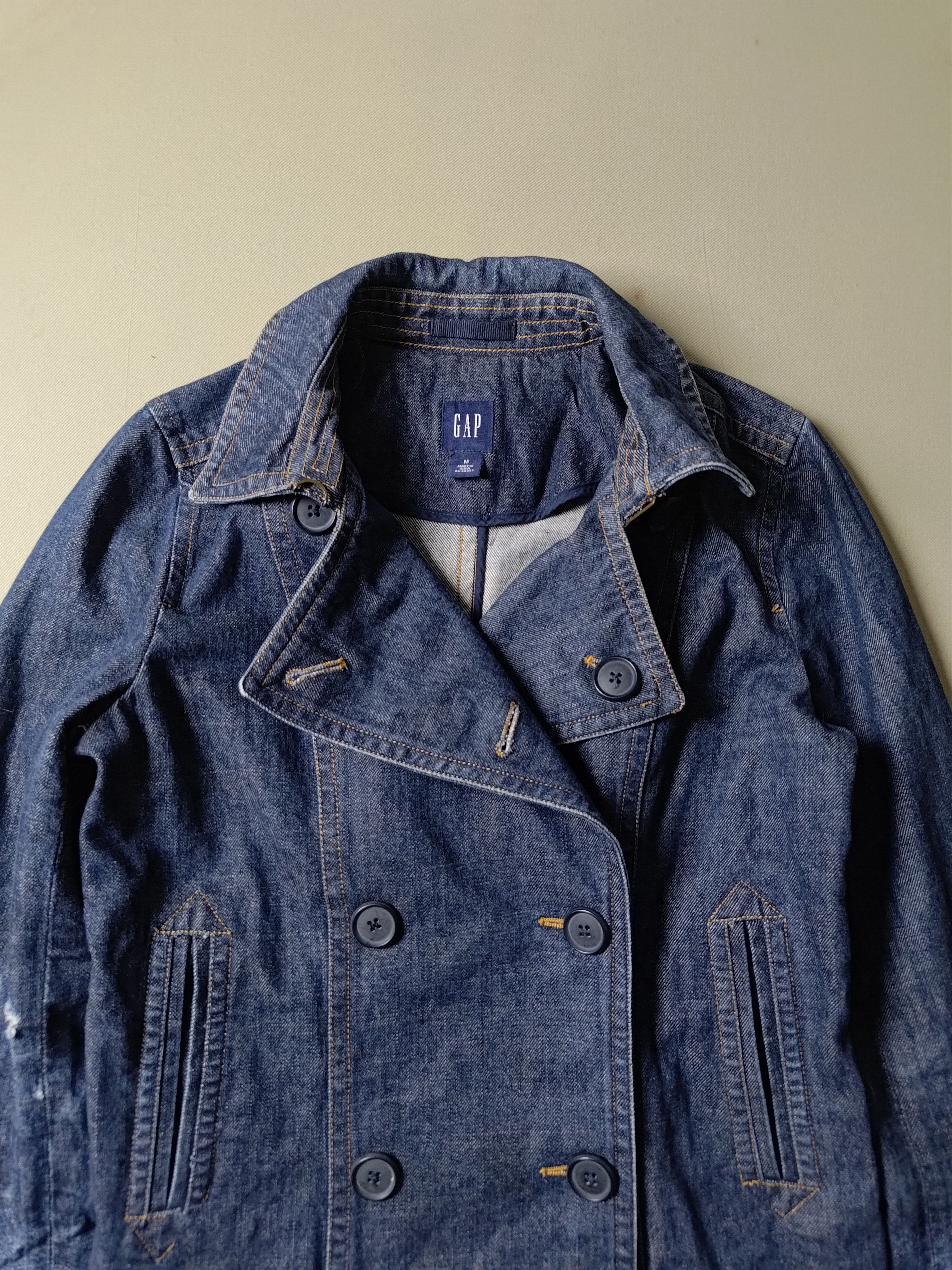 Gap Sold Out - GAP Double Collar Denim Jacket Size US XXS / EU 40 - 2 Thumbnail