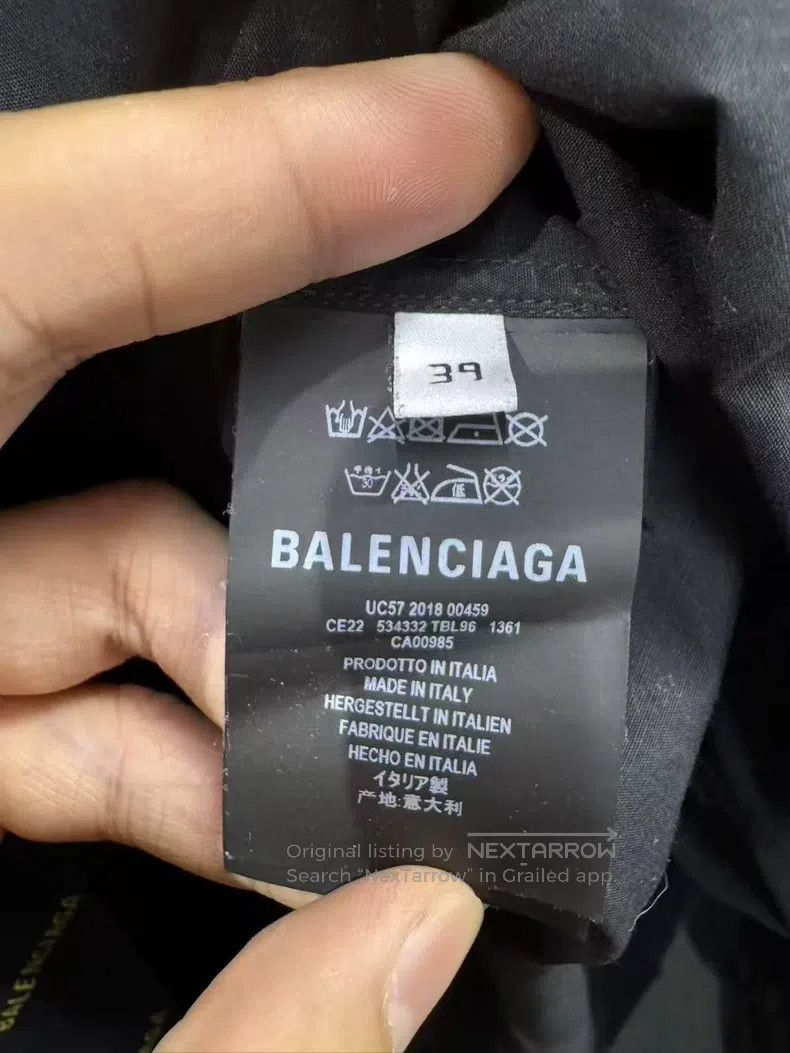 Balenciaga Balenciaga size 39 Short-sleeved shirt with full logo prin Size US S / EU 44-46 / 1 - 4 Thumbnail