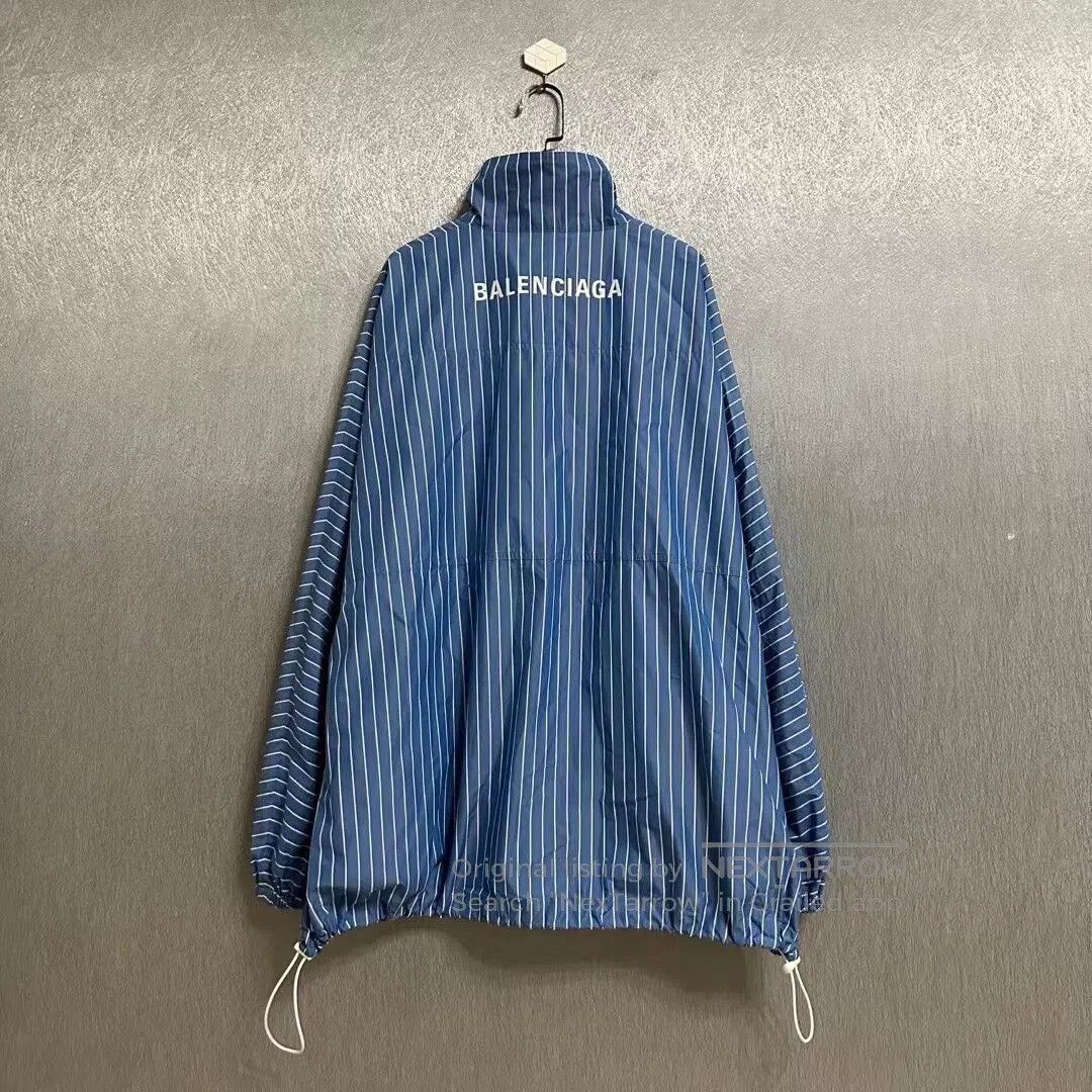 Balenciaga balenciaga striped logo windbreaker jacket. Size US M / EU 48-50 / 2 - 2 Thumbnail
