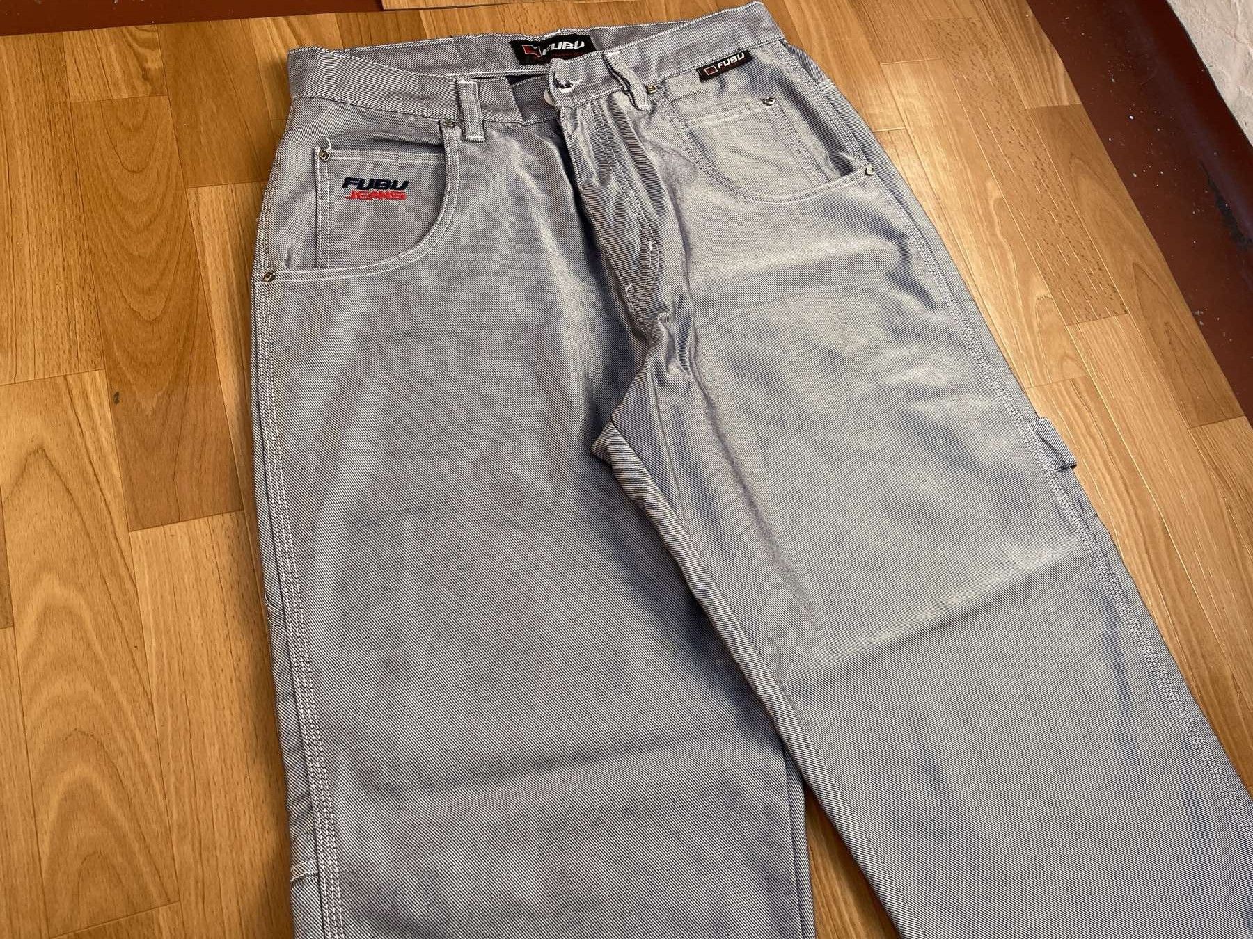 Fubu FUBU jeans shiny vintage baggy jeans silver metallic size 32 Size US 32 / EU 48 - 11 Thumbnail