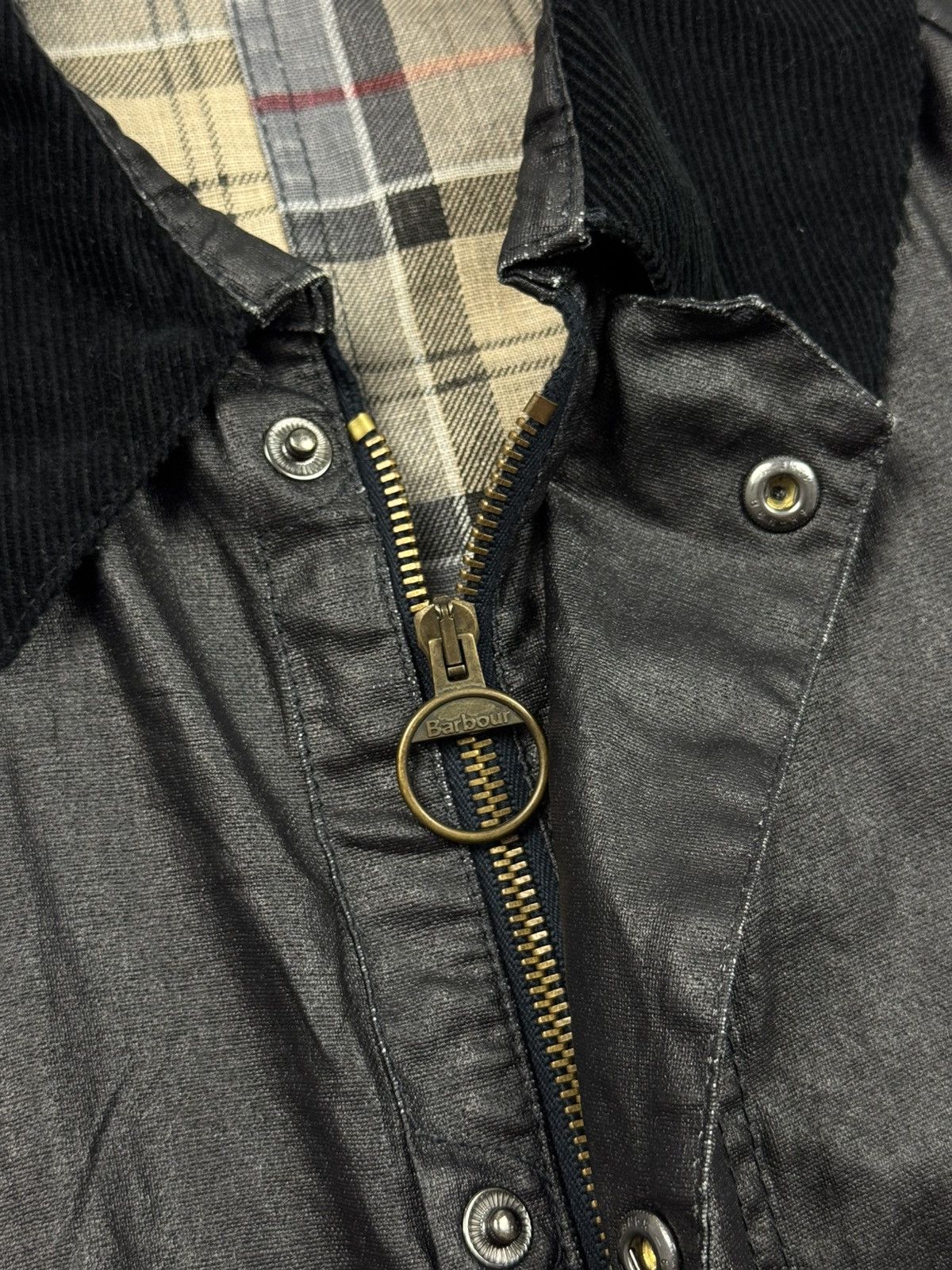 Barbour Barbour Keats Black Linen/Polyurethane Coat Jacket Size US S / EU 44-46 / 1 - 11 Thumbnail
