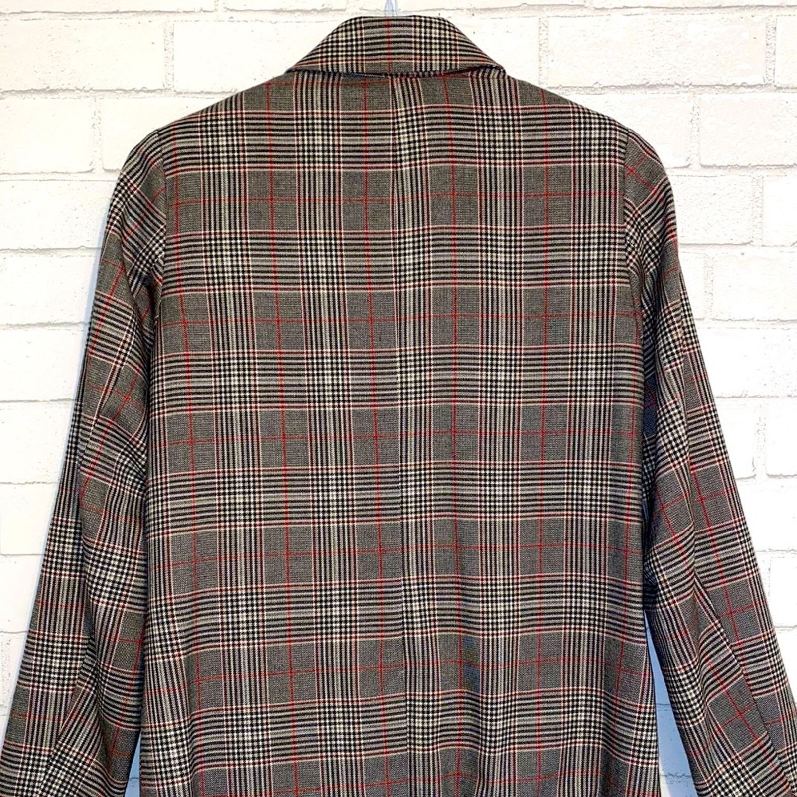 Urban Outfitters New Urban Outfitters $99 Plaid Red Blk Check Blazer S Size S / US 4 / IT 40 - 9 Thumbnail