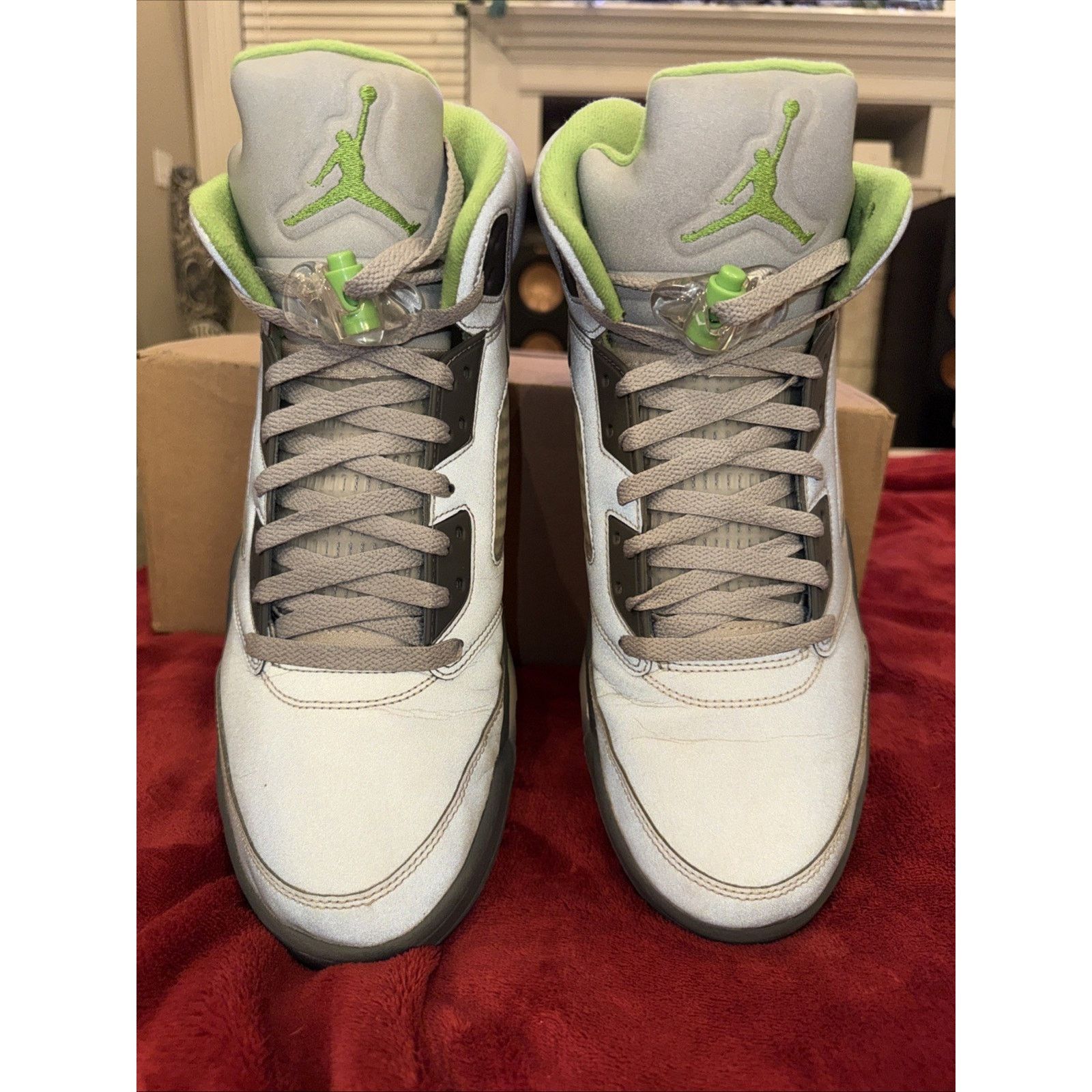 Jordan Brand Size 14 Nike Air Jordan 5 Retro Green Bean DM9014-003 No Box Size US 14 / EU 47 - 5 Thumbnail