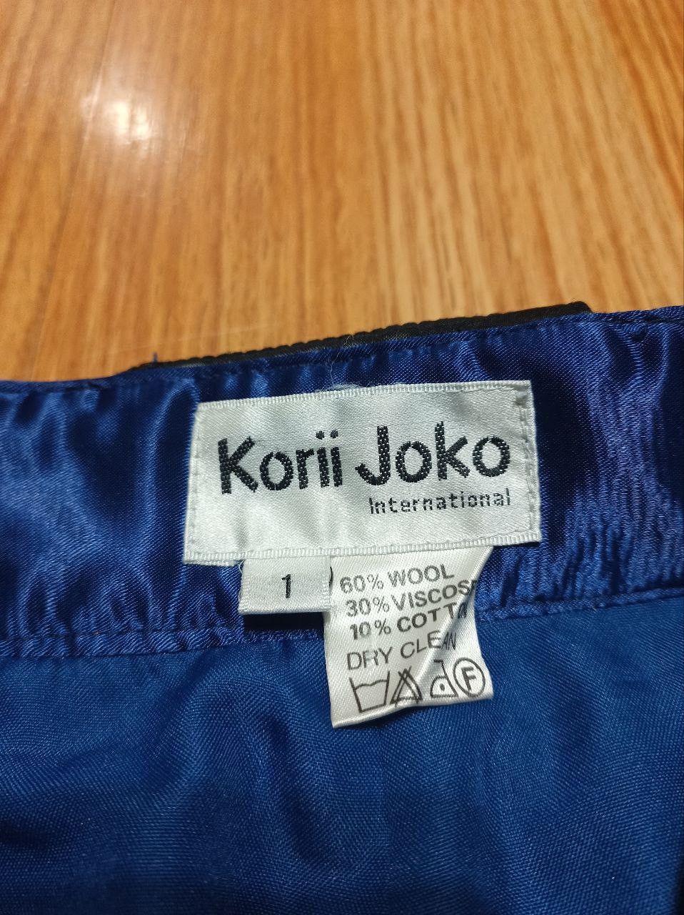 Designer Korii Joko International Wool Blend Blue Vintage Pants Sz 1 Size 25" / US 0 / IT 36 - 8 Thumbnail