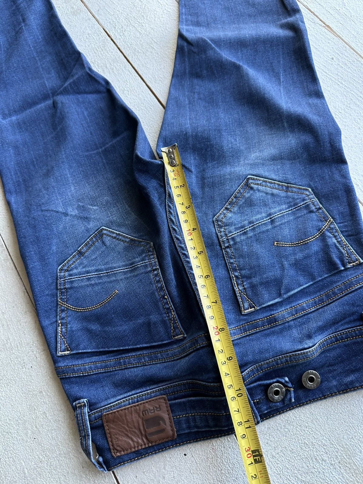 G-Star VNTG🚨G STAR RAW Jeans AVANT GARDE Washed Denim y2k Size 22" - 15 Thumbnail