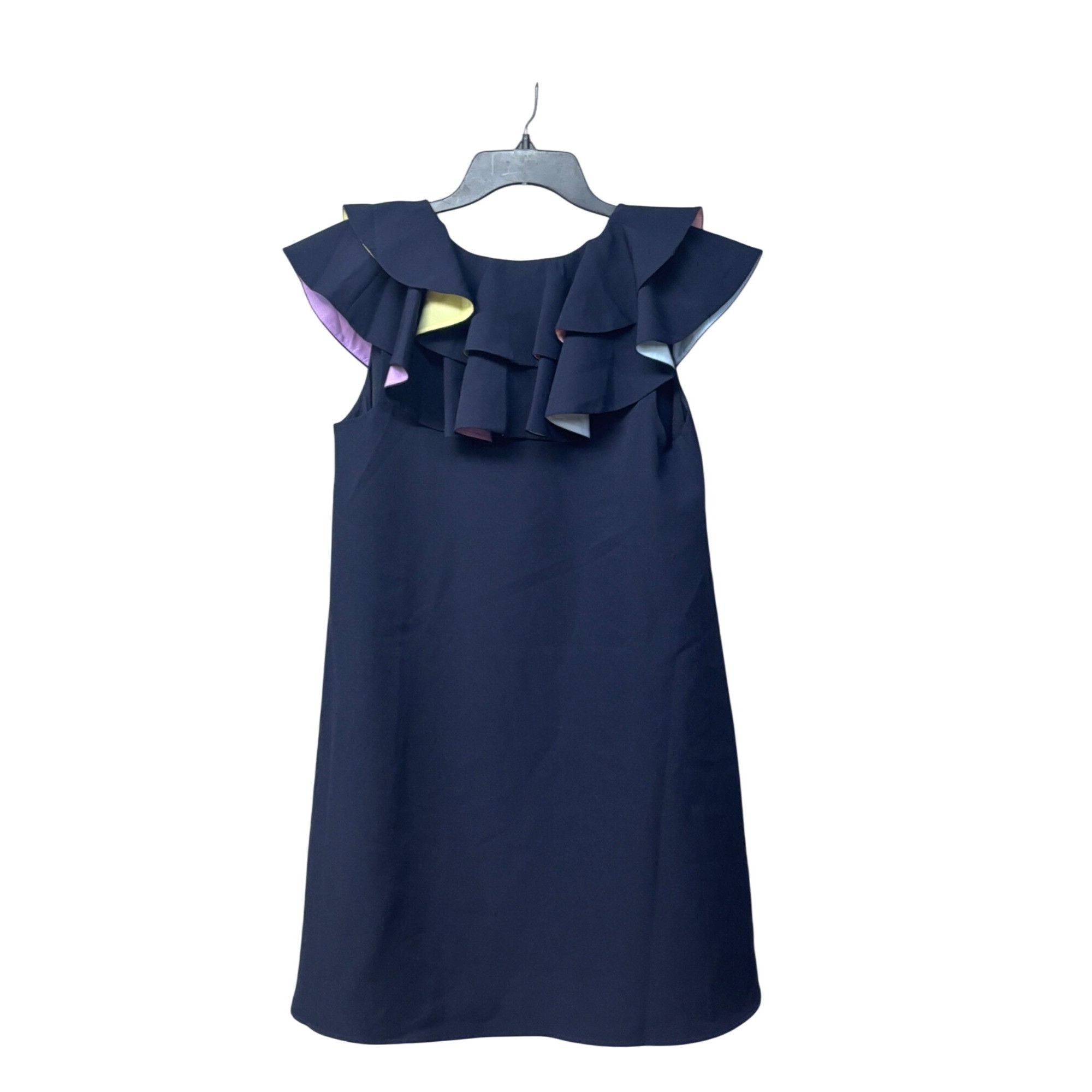 English Factory English Factory Multicolor Lined Ruffle Shift Dress, Navy, S Size S / US 4 / IT 40 - 11 Thumbnail