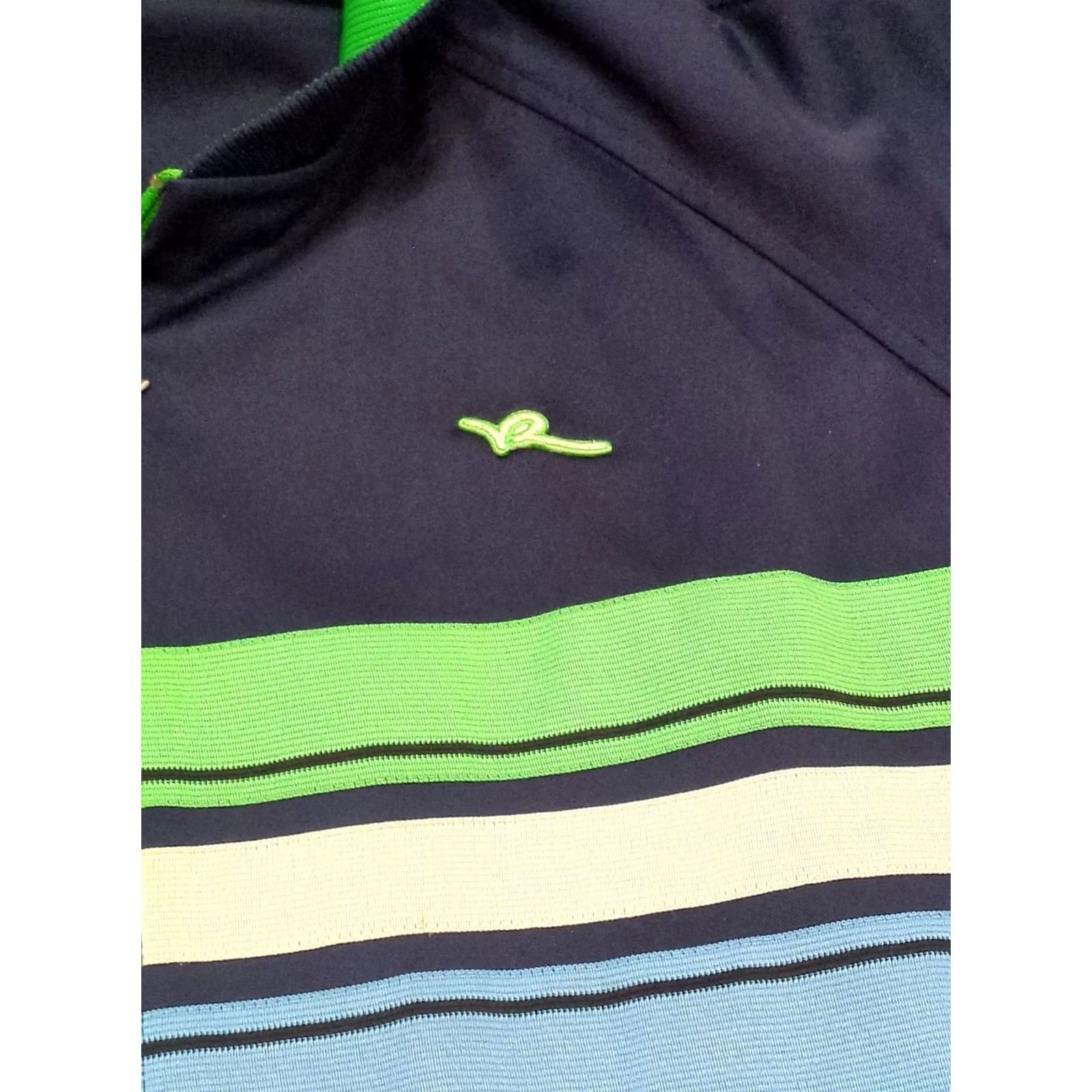 Rocawear VINTAGE Rocawear Jacket Mens Full Zip Track Ski 3XL Blue Satin Striped Full Zip Pockets Stand-Up Collar Mens Size US XXL / EU 58 / 5 - 4 Thumbnail