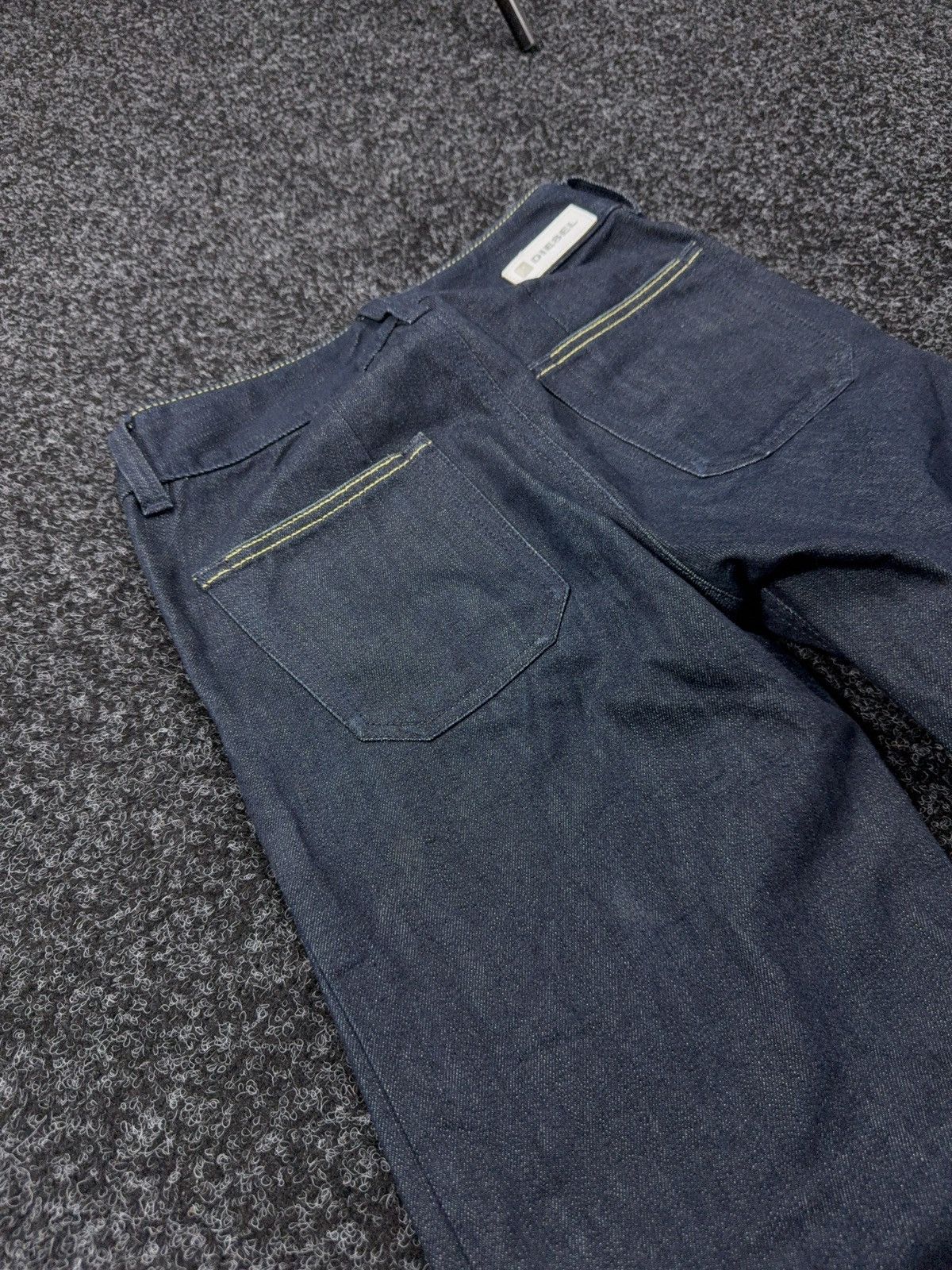Diesel Luxury Diesel Volver Dark Raw Denim Wide Leg Jeans Y2K Size 26" / US 2 / IT 38 - 18 Thumbnail