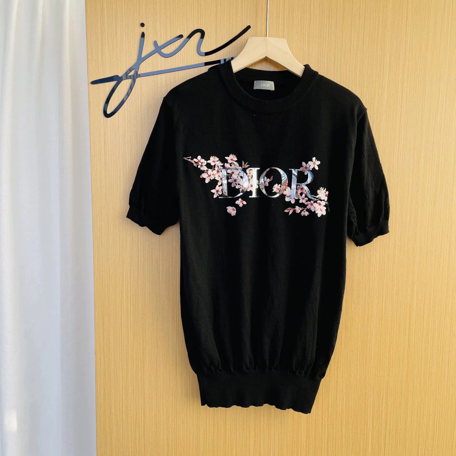 Dior DIOR 98 New Black S Laser Logo Knit Sweater Size S / US 4 / IT 40 - 1 Thumbnail