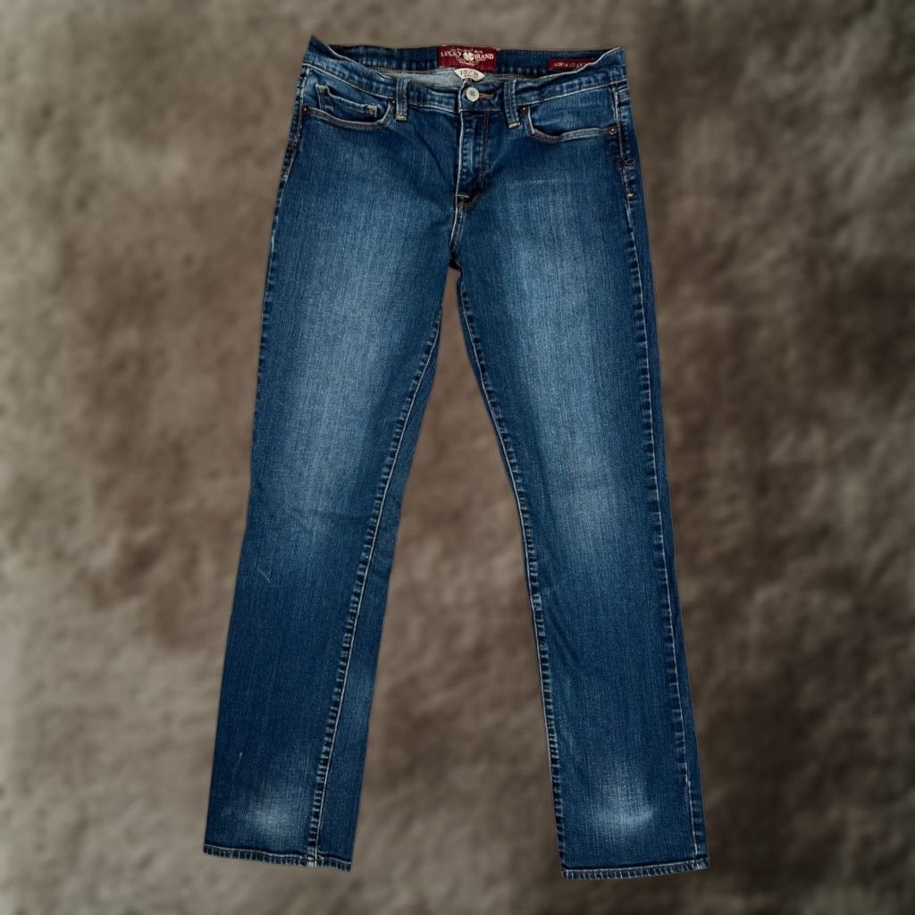 Lucky Brand Lucky Brand Jeans Womens 10 30 Blue Sofia Straight Denim Medium Wash Mid Rise Jeans Size 30" / US 8 / IT 44 - 1 Thumbnail