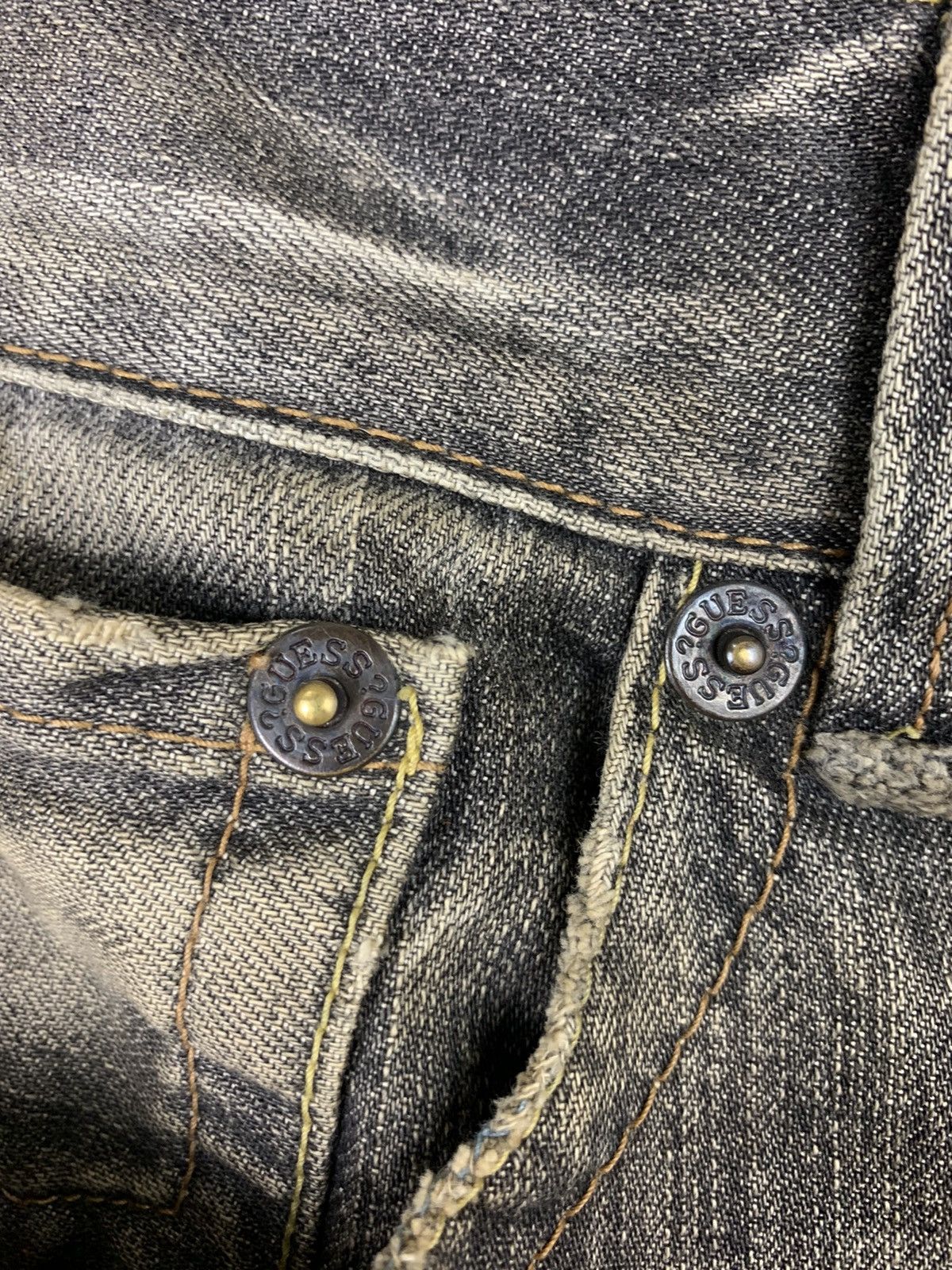 Guess Vintage Guess Custom Patchwork Distressed Denim Pants Size US 35 - 11 Thumbnail