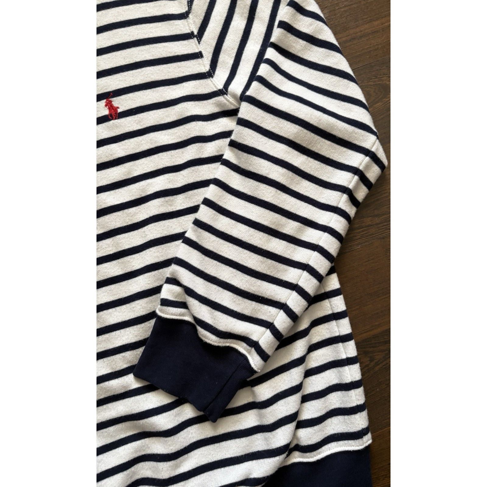Polo Ralph Lauren Vintage RPL Wte Navy Stripe Cotton Crew Neck Pullover SZ XL Size US XL / EU 56 / 4 - 3 Thumbnail