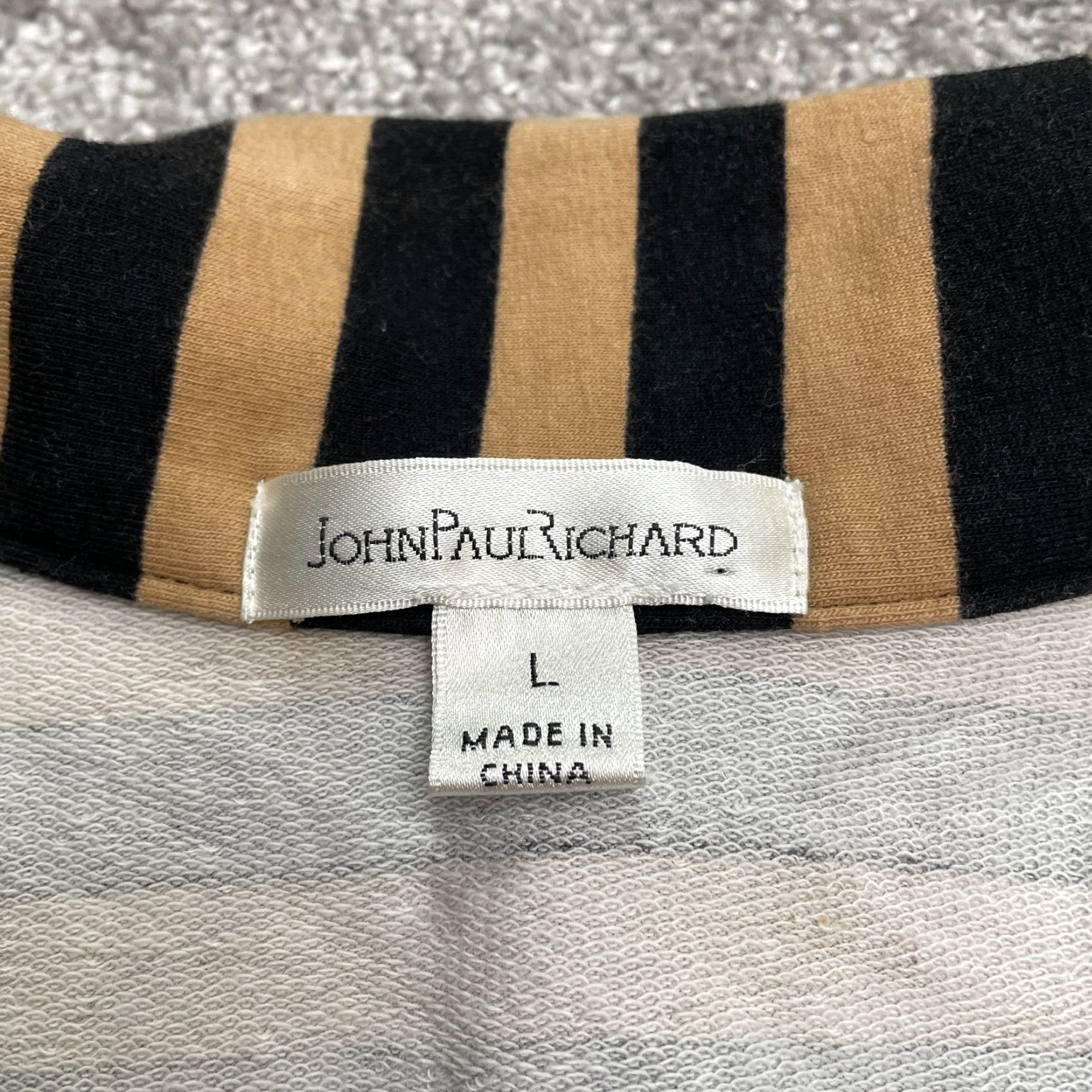 Vintage John Paul Richard Blazer Womens Large Brown Black Striped Cotton Casual Size L / US 10 / IT 46 - 4 Thumbnail