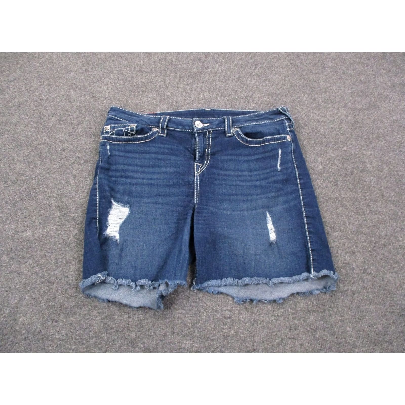 True Religion True Religion Shorts Mens 34 Denim Rocco Relaxed Cut Off Jean Jorts Summer Size US 36 / EU 52 - 2 Thumbnail