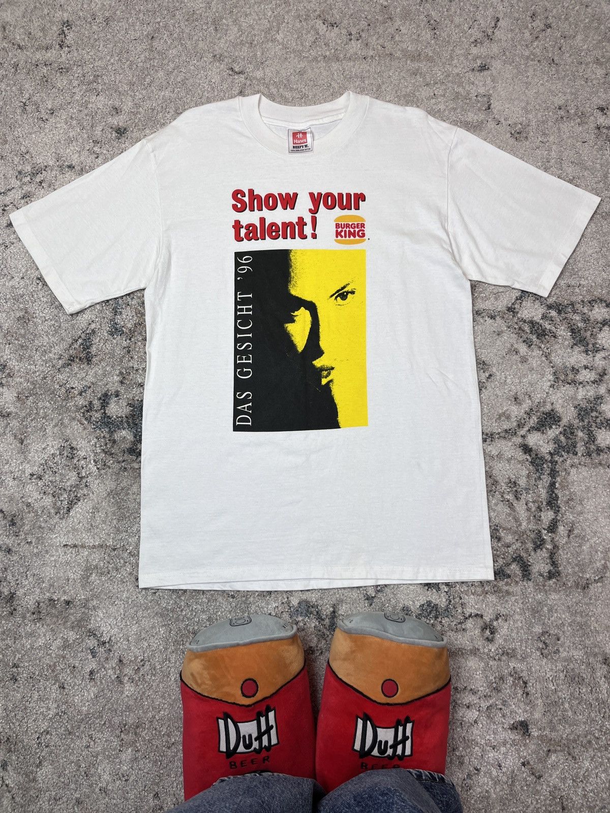 Vintage 1996 SHOW YOUR TALENT! BURGER KING PROMO VINTAGE TEE - 815 Size US L / EU 52-54 / 3 - 1 Thumbnail