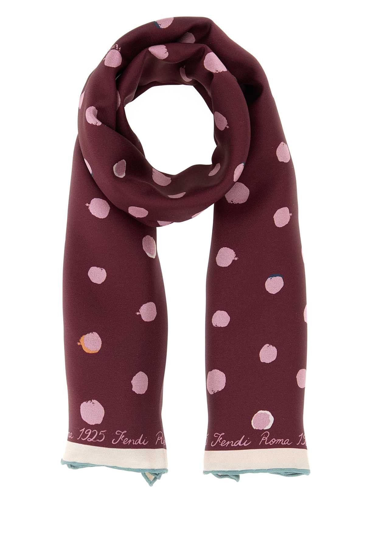 Fendi Printed Silk Reversible Foulard Size ONE SIZE - 1 Thumbnail
