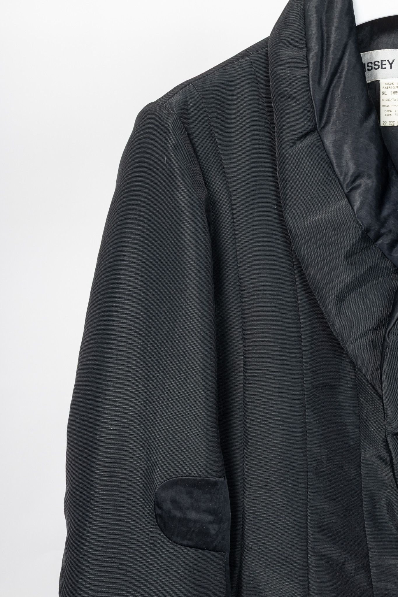 Issey Miyake Issey Miyake AW95 Black Twill & Satin Padded Blazer Size S / US 4 / IT 40 - 5 Thumbnail