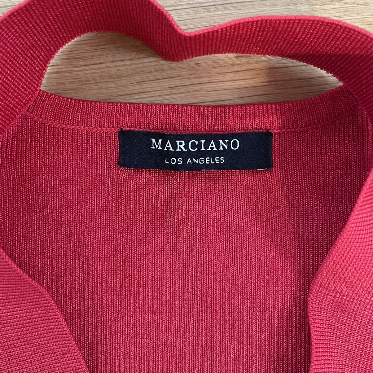 Georges Marciano × Guess Marciano Red V Neck Sweater Size XS / US 0-2 / IT 36-38 - 3 Thumbnail