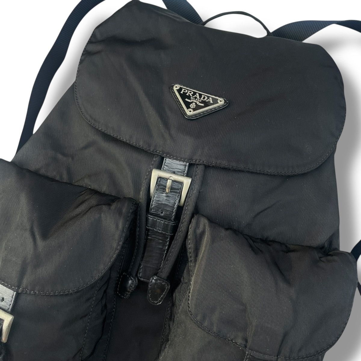 Prada Prada Re-Nylon Vintage 1978 Triangle Logo Rucksack Backpack Size ONE SIZE - 5 Thumbnail