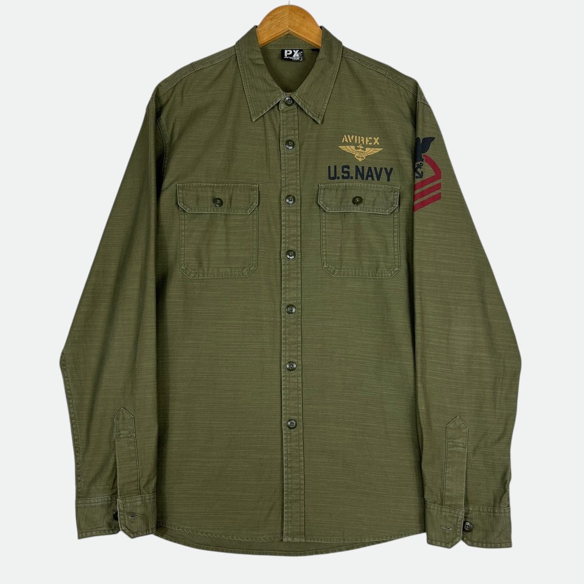 Avirex 🔥 Avirex USN Us Navy Shirt Jacket Size US XL / EU 56 / 4 - 2 Thumbnail