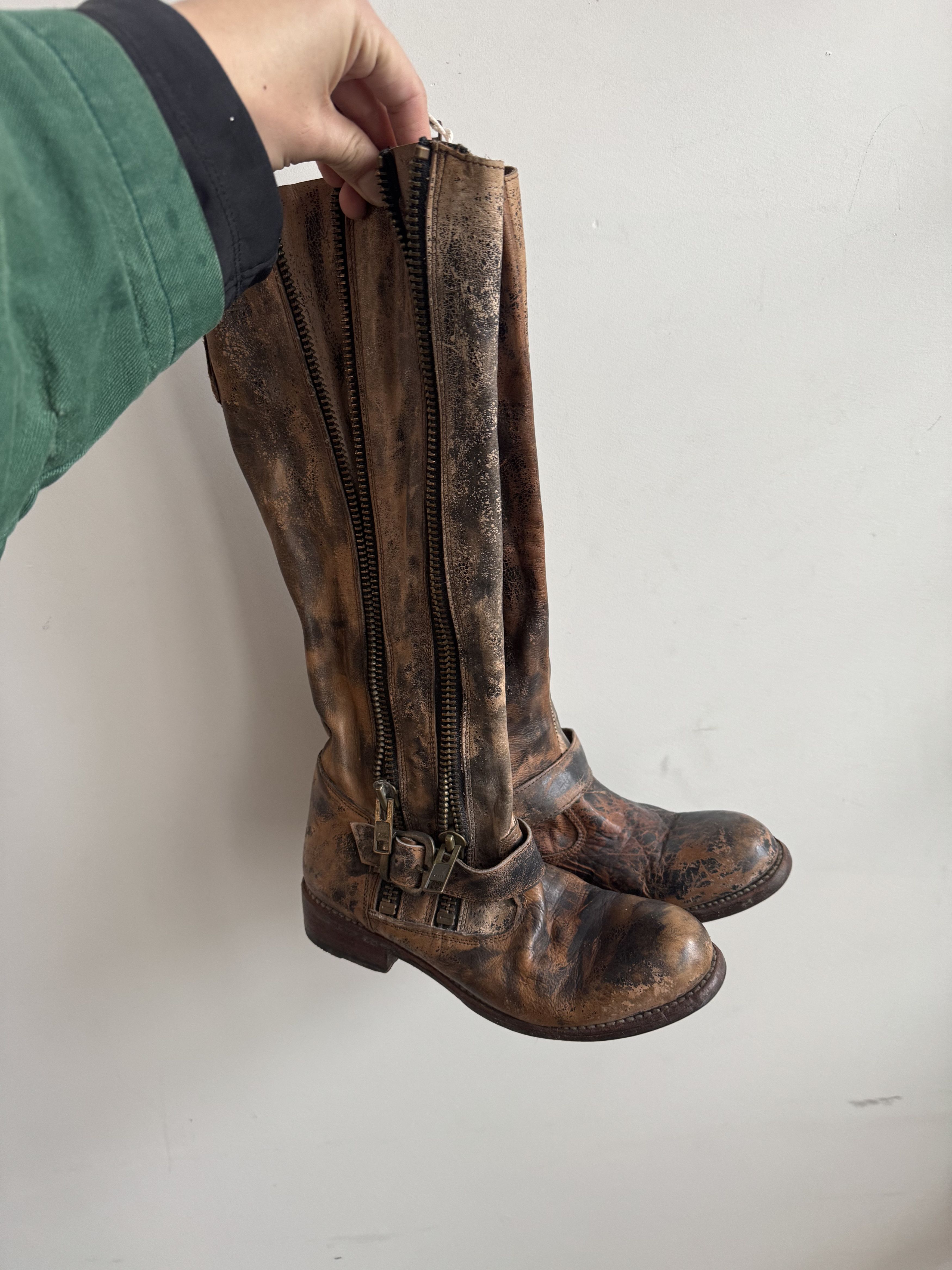 Bed Stu Bedstu Cobbler Series Distressed Leather Boots Size 7 Size US 7 / IT 37 - 1 Thumbnail