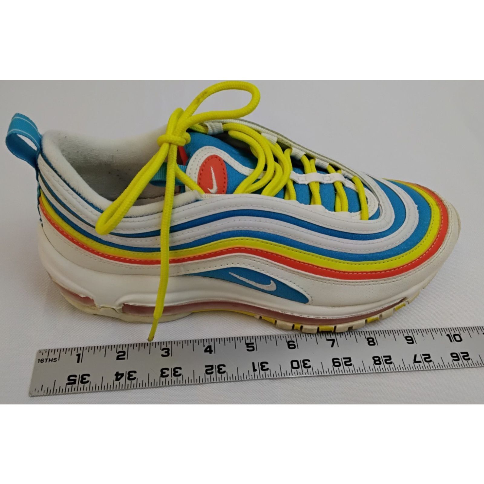 Nike Nike Air Max 97 Sneakers Youth Size 6 Blue/Orange White Size US 7 / IT 37 - 10 Thumbnail