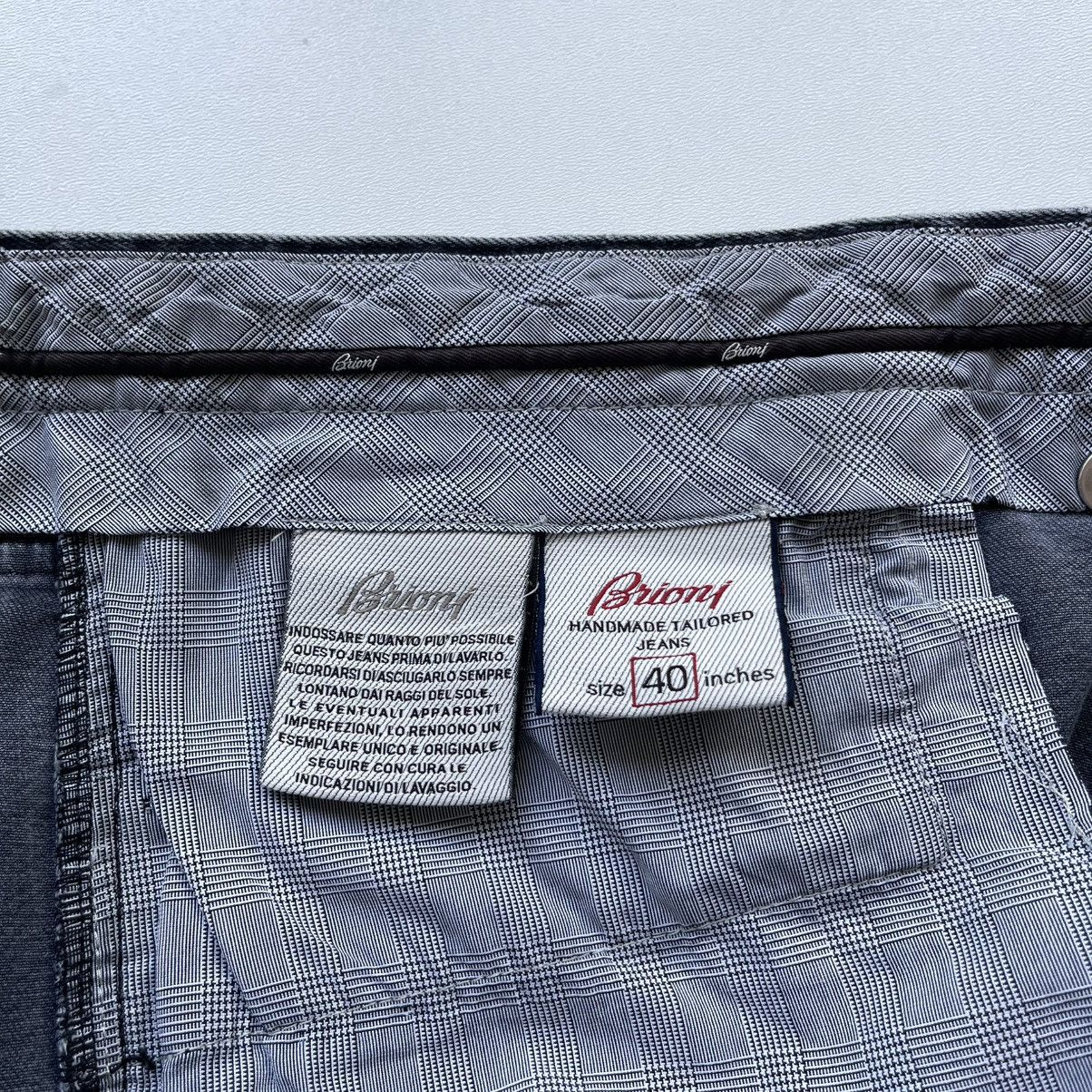 Brioni Brioni Stelvio HandMade Tailored Denim Jeans Grey Size US 36 / EU 52 - 10 Thumbnail