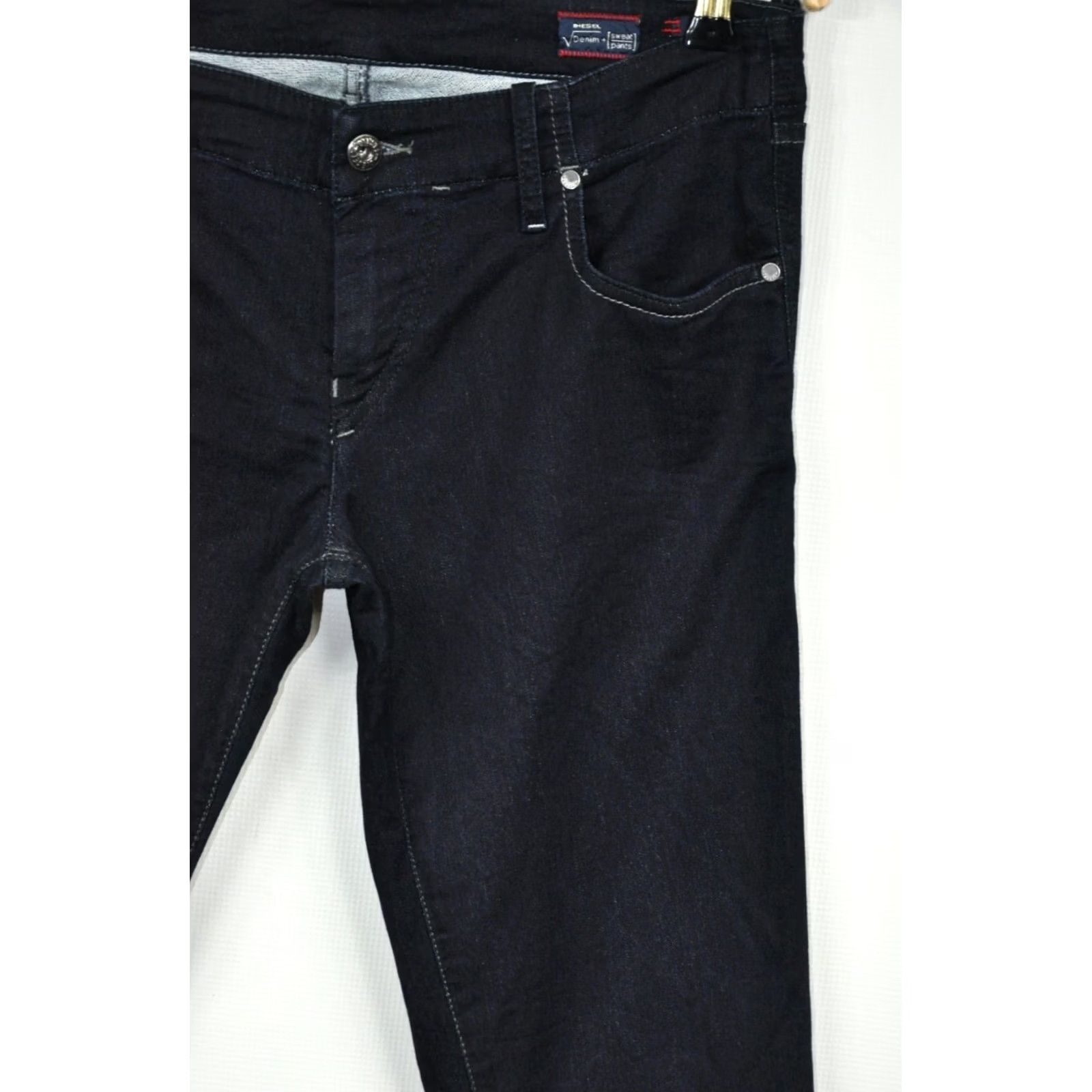Diesel Diesel Grupee-0600V Sweatpants Jogg Jeans Women's Size 31 Blue 90% Cotton 8% Polyester 2% Elastane Skinny Style Vintage: No Size 24" / US 00 / IT 34 - 5 Thumbnail