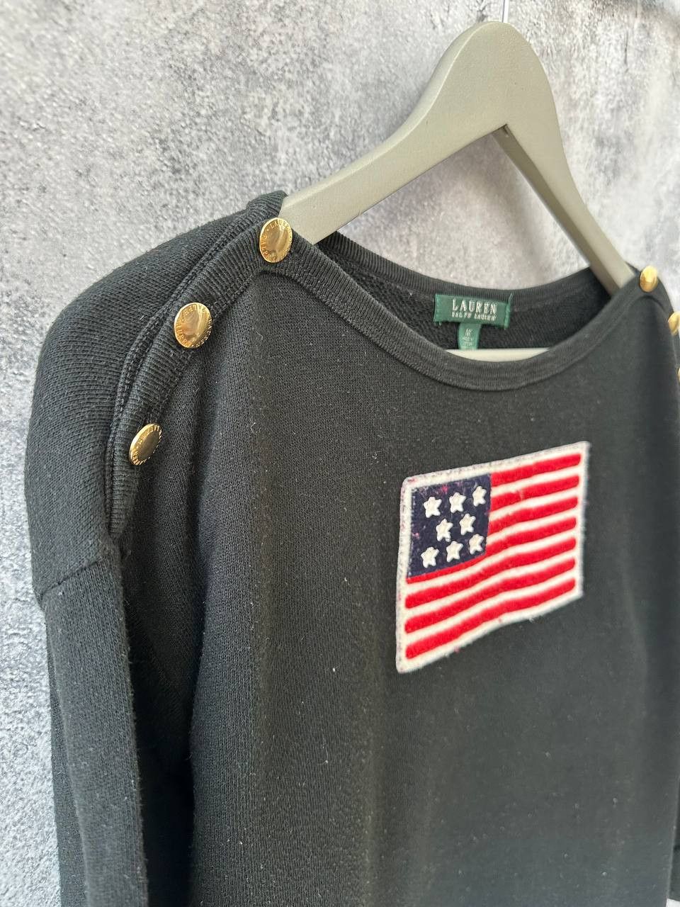 Lauren Ralph Lauren Lauren Ralph Lauren USA FLAG Sweatshirt Black Jumper Size M / US 6-8 / IT 42-44 - 4 Thumbnail