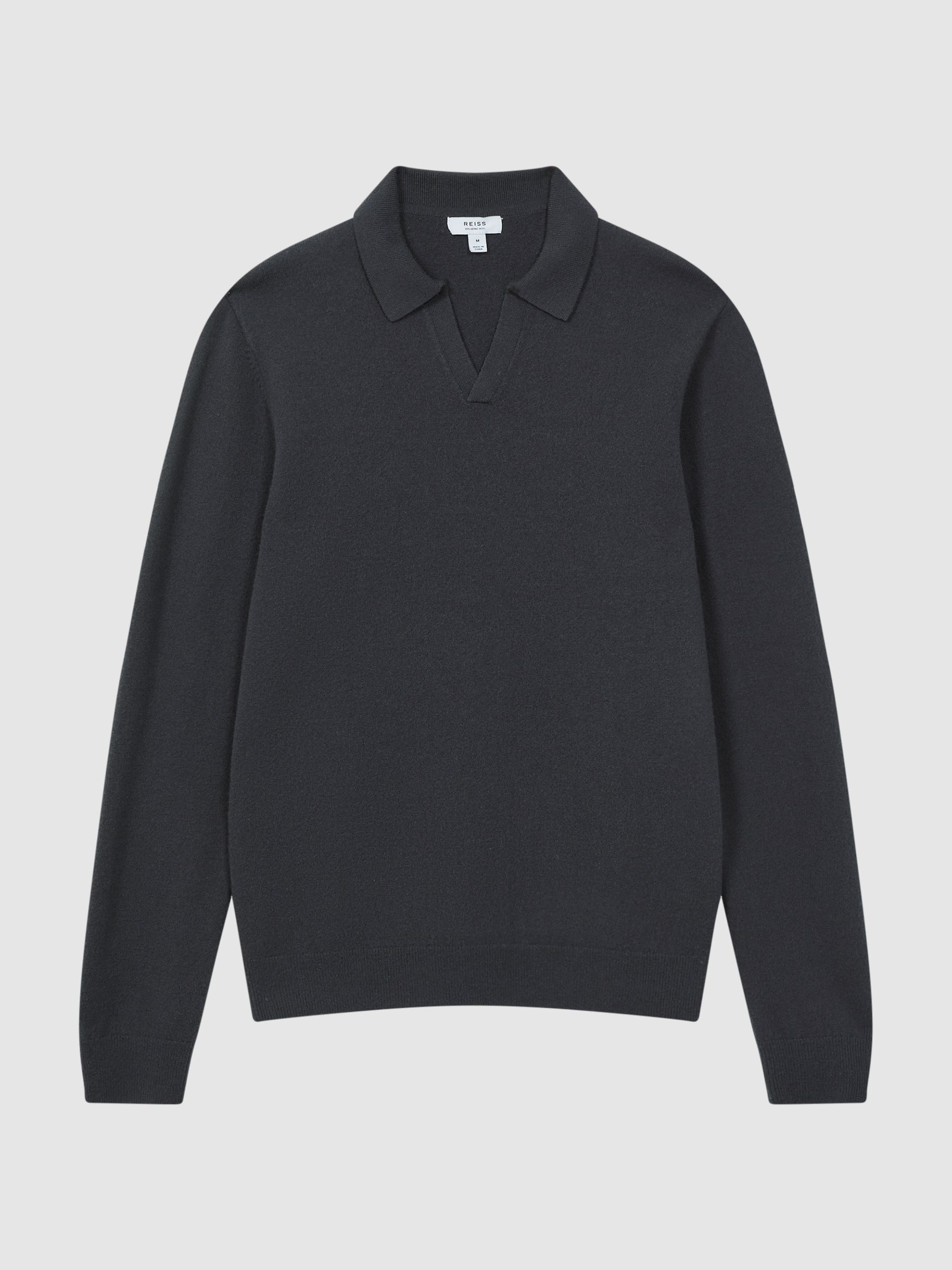 Reiss Reiss Swifts jumper sweater merino wool M gray graphite Size US M / EU 48-50 / 2 - 2 Thumbnail