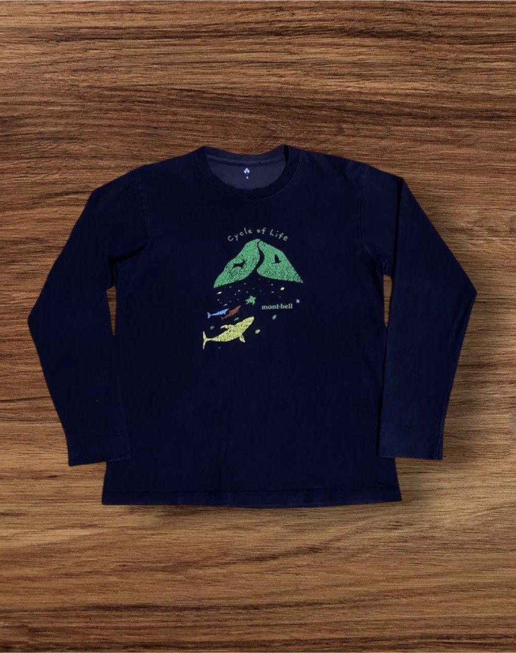 Japanese Brand Vintage Montbell Cycle Of Life Long Sleeve T-Shirt Size US S / EU 44-46 / 1 - 1 Thumbnail