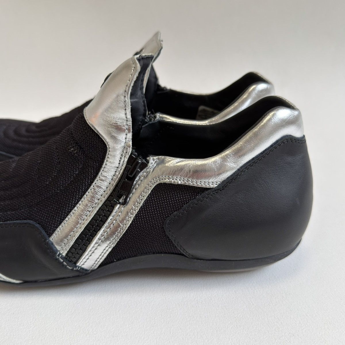 Walter Van Beirendonck 1990s Black/Silver Moto Tech Sneakers Size US 10 / EU 43 - 9 Thumbnail