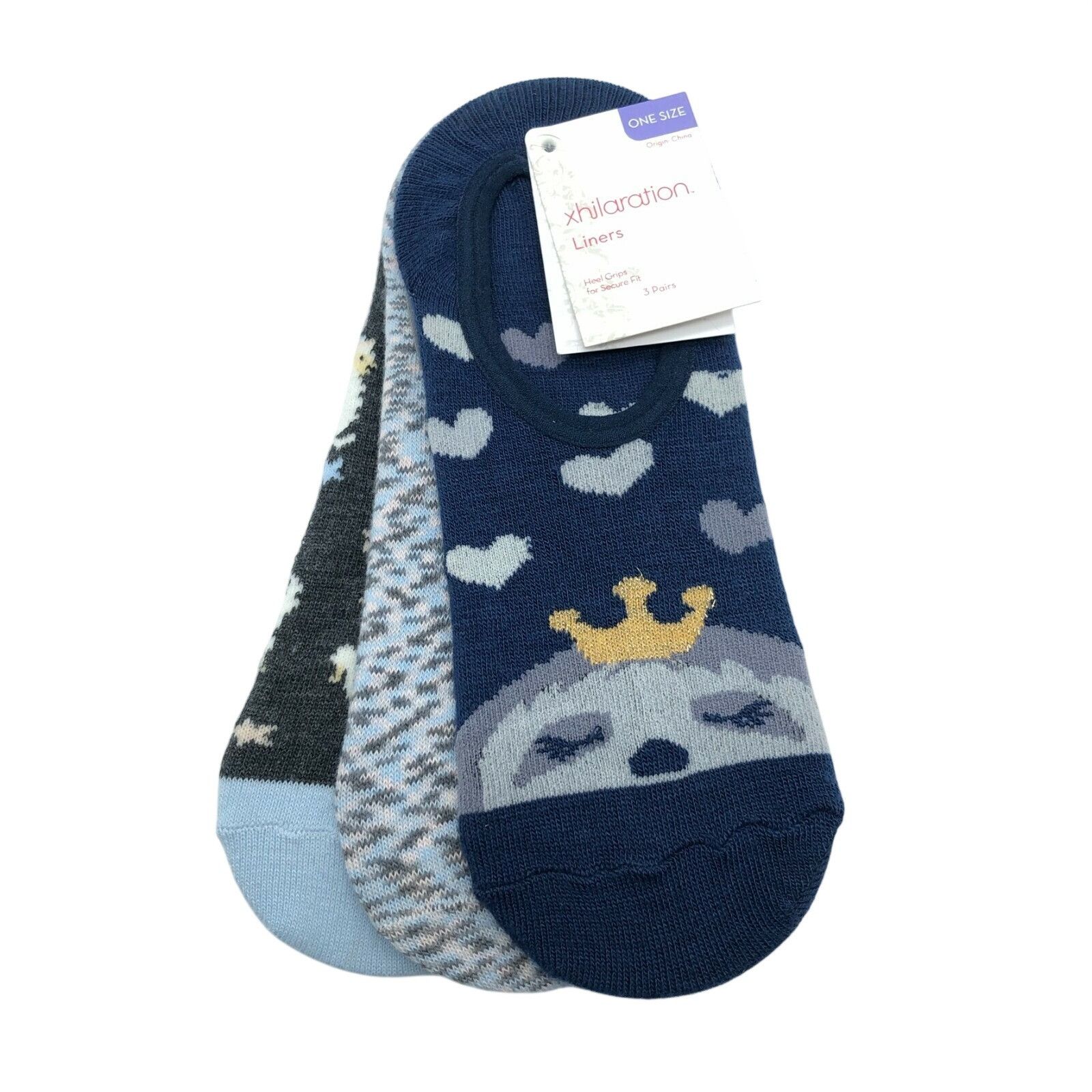 Other Xhilaration Womens Liners Socks Novelty Llama 3 Pack Blue On Size ONE SIZE - 1 Thumbnail