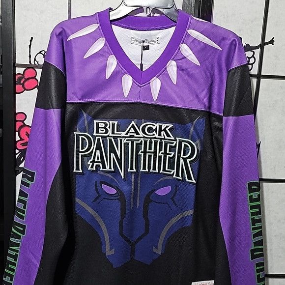 Other Black Panther Wakanda Hockey Jersey Size Large NWT Size US L / EU 52-54 / 3 - 3 Thumbnail