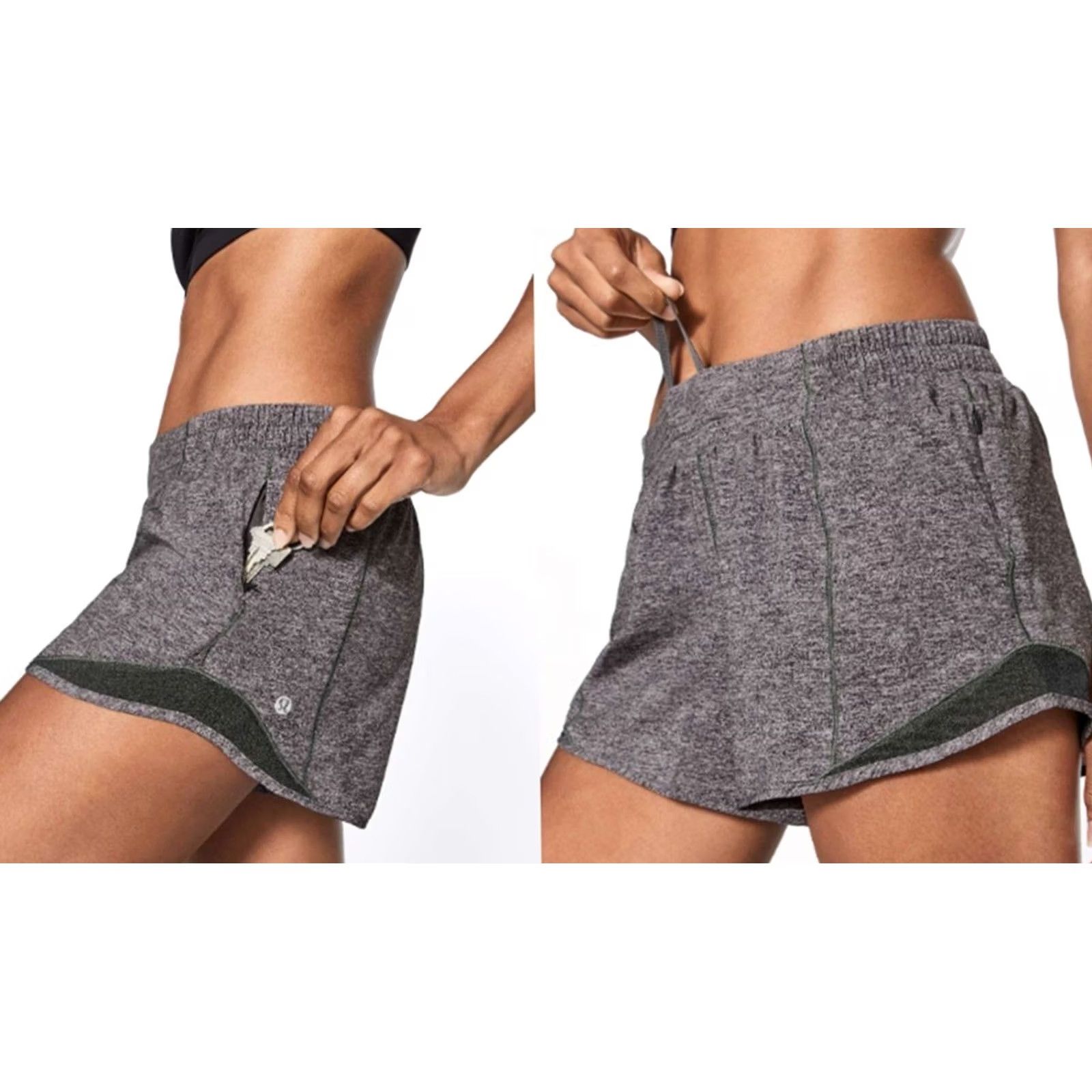 Lululemon Lululemon Women's Hotty Hot Short II Heather Lux Multi Black Sz 4 Size 27" / US 4 / IT 40 - 5 Thumbnail