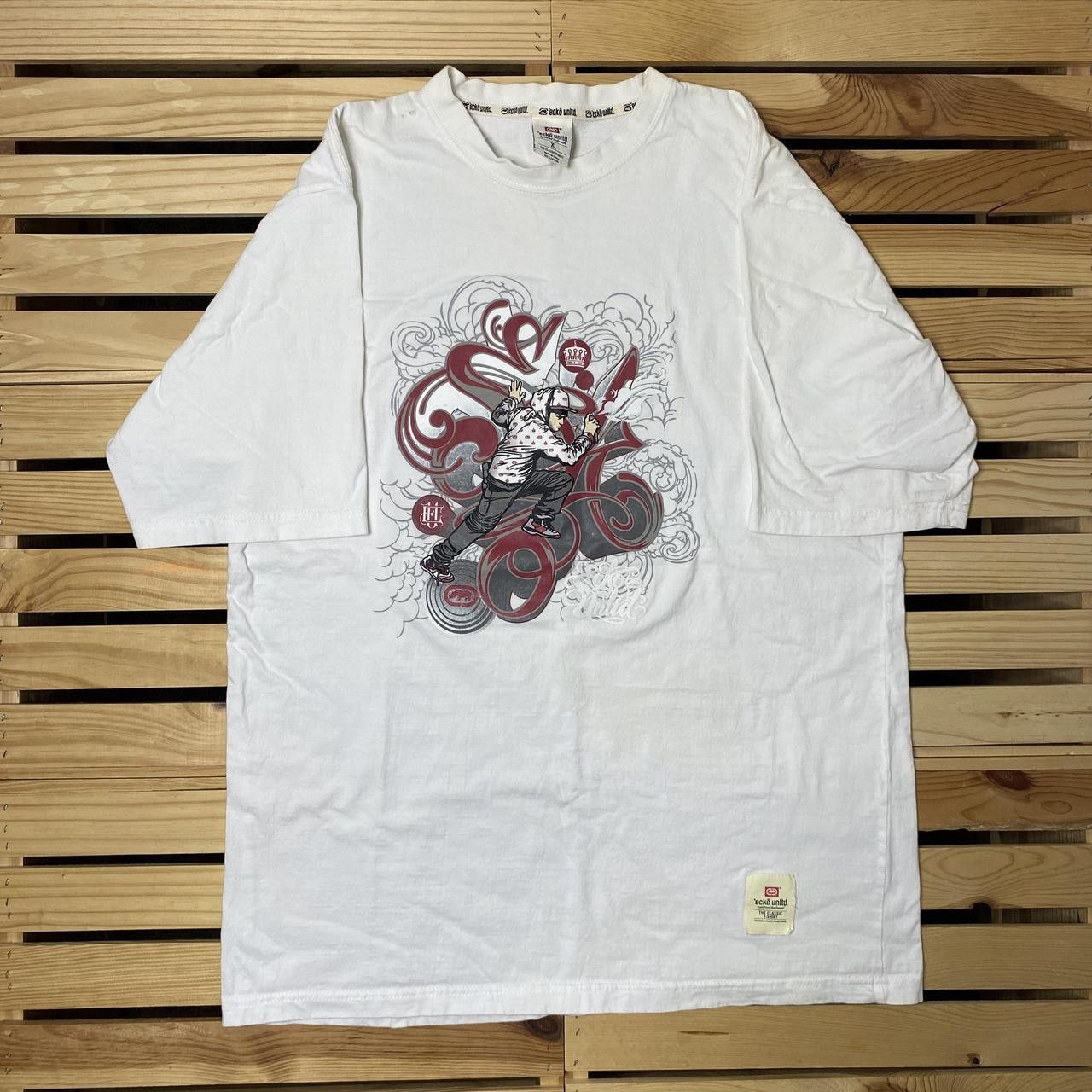 Ecko Unltd. Ecko Unltd. White Y2K Graffiti Streetwear Tee Size XL Size US XL / EU 56 / 4 - 1 Thumbnail