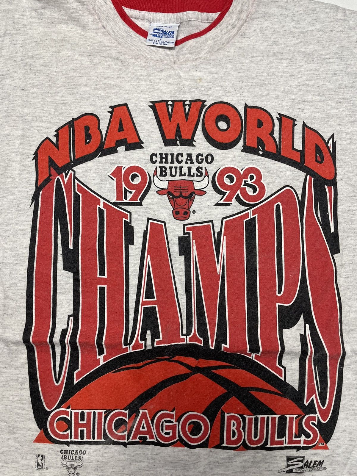 NBA × Vintage Vtg 1993 Vintage Chicago Bulls NBA World Champs 90s Salem Size US L / EU 52-54 / 3 - 1 Thumbnail
