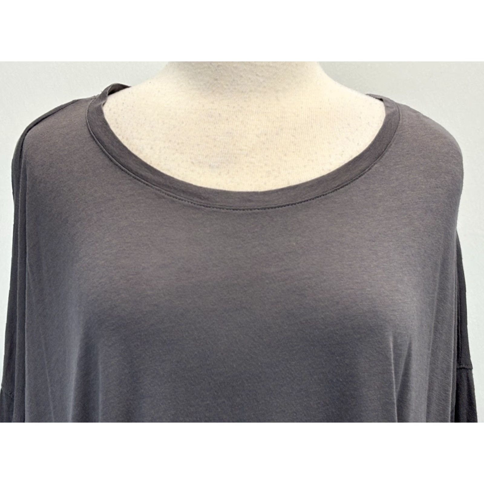 Free People Free People Dress Shirt Womens M/L Grey Oversized Tunic Boho Crew Neck Casual Vintage? No Size M / US 6-8 / IT 42-44 - 5 Thumbnail