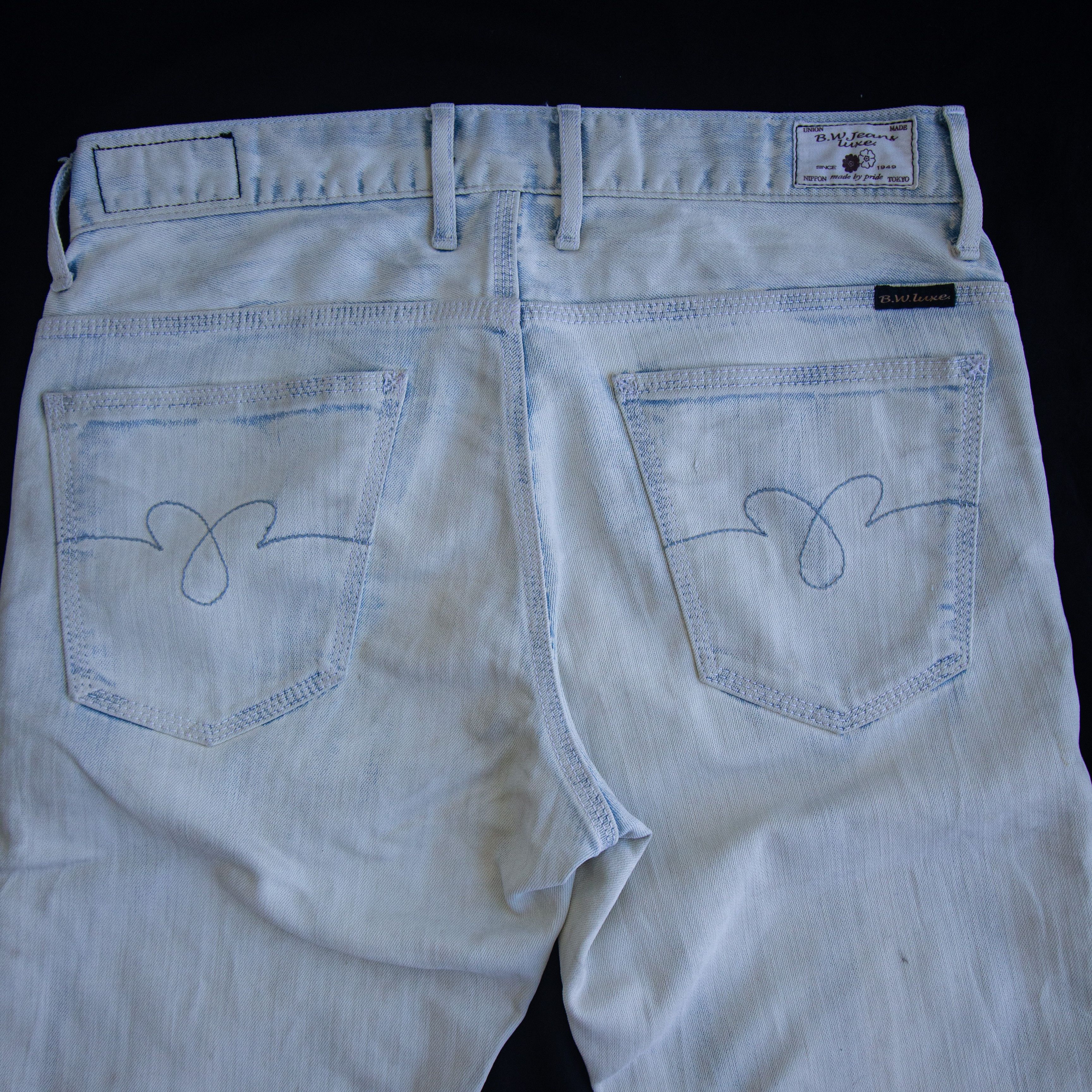Japanese Brand Blue Way Faded Flare Jeans BW Luxe Size US 32 / EU 48 - 6 Thumbnail