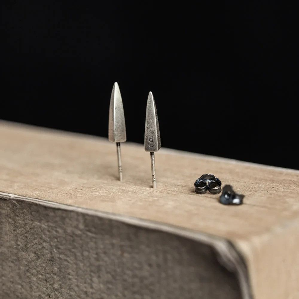 Jewelry Punk Style Stud Earrings 925 Sterling Silver Jewelry Gift Size ONE SIZE - 1 Thumbnail