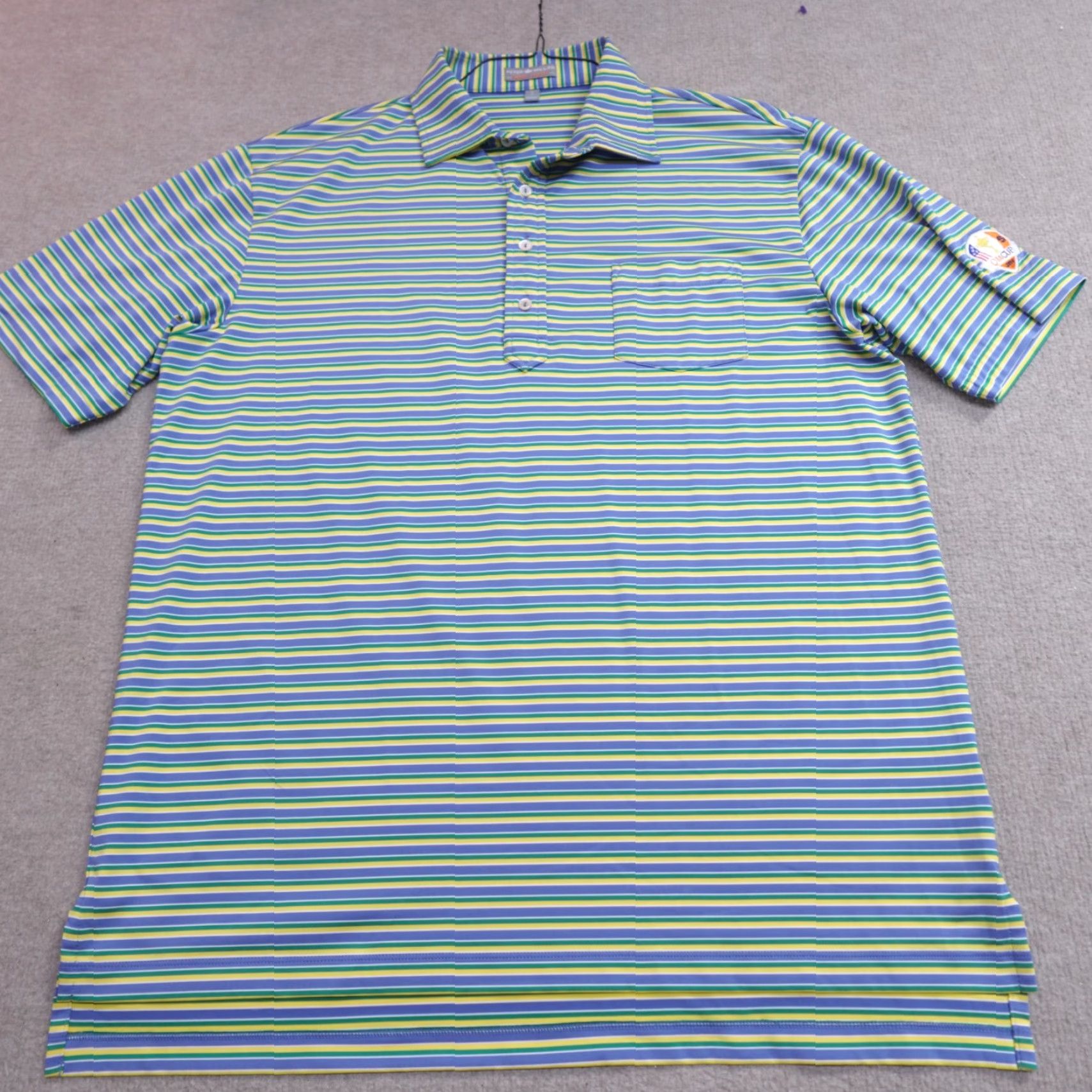 Peter Millar Peter Millar Polo Shirt L Blue Striped QM Cup Syracuse Mens Golf Summer Comfort Embroidered Short Sleeve Size US L / EU 52-54 / 3 - 3 Thumbnail